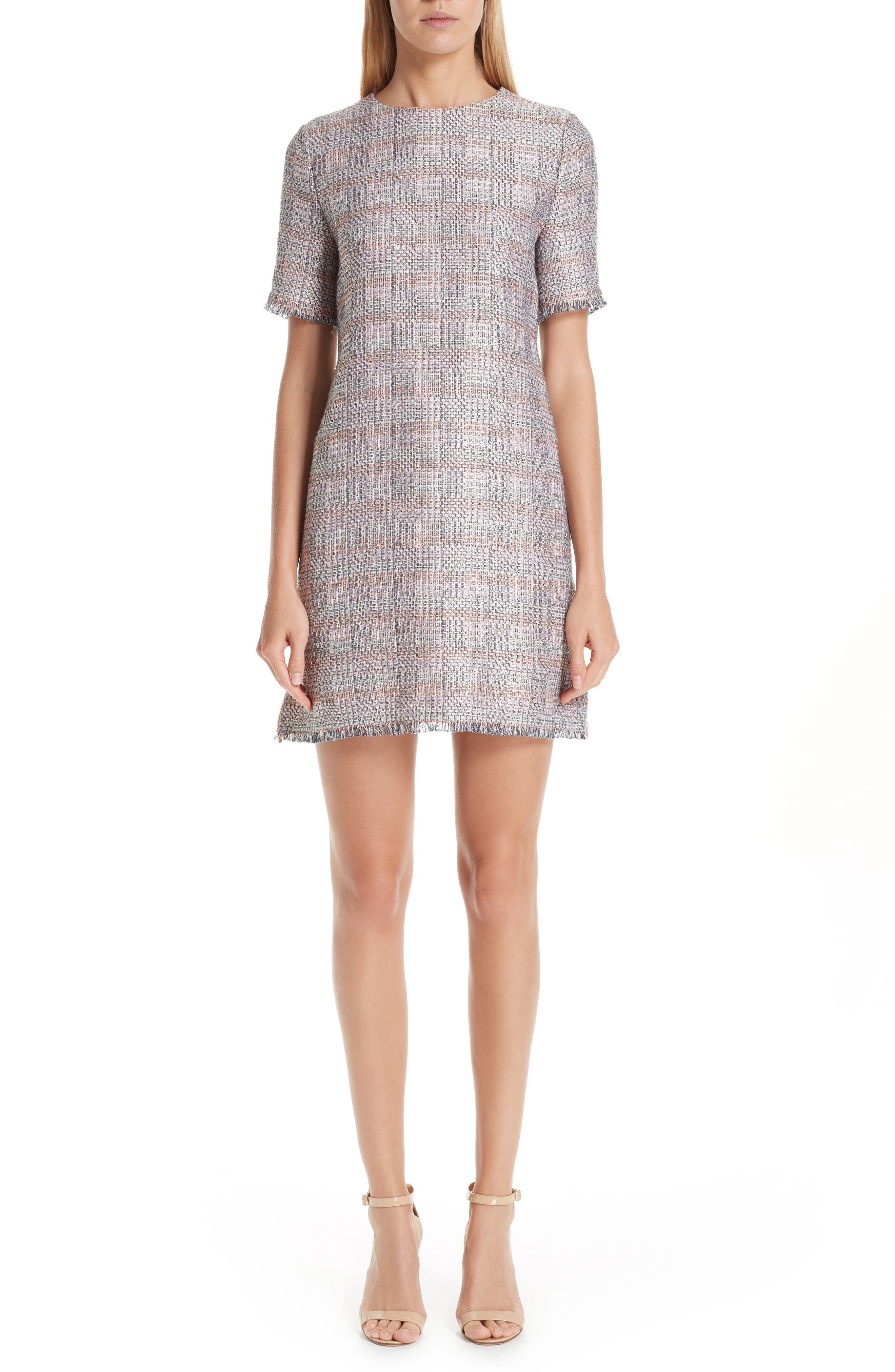 Emporio Armani Check Woven Dress, US / 42 IT - Grey