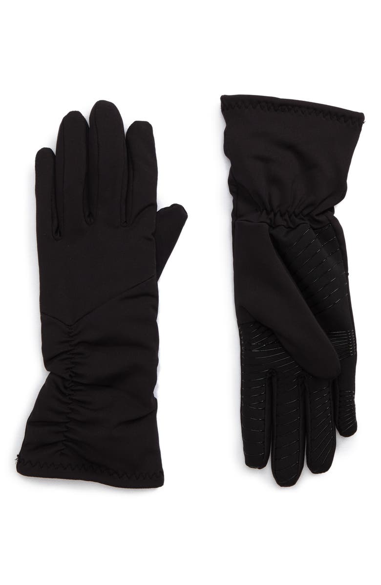 U|R Ruched Stretch Tech Gloves | Nordstrom