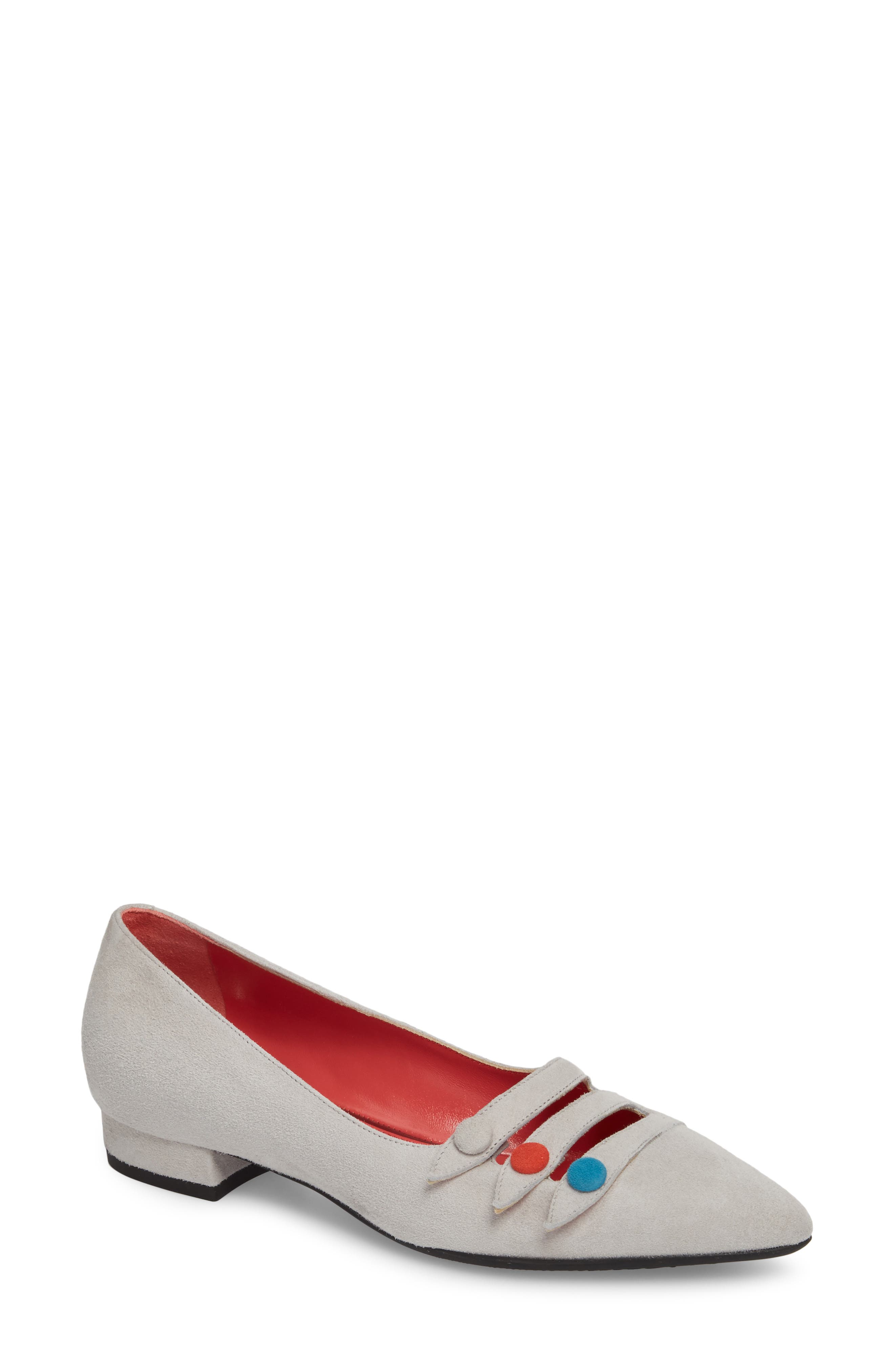 Pas De Rouge Janet Flat, Grey