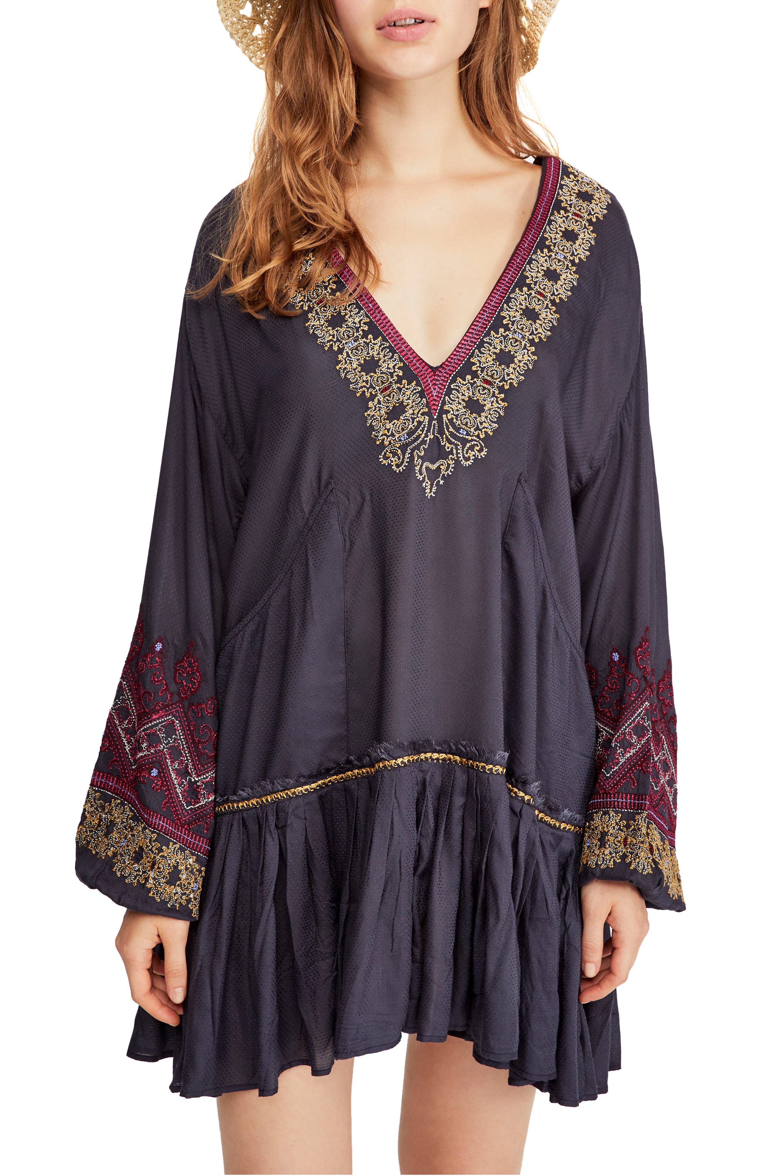 Free People Wild One Embellished Dress, Black