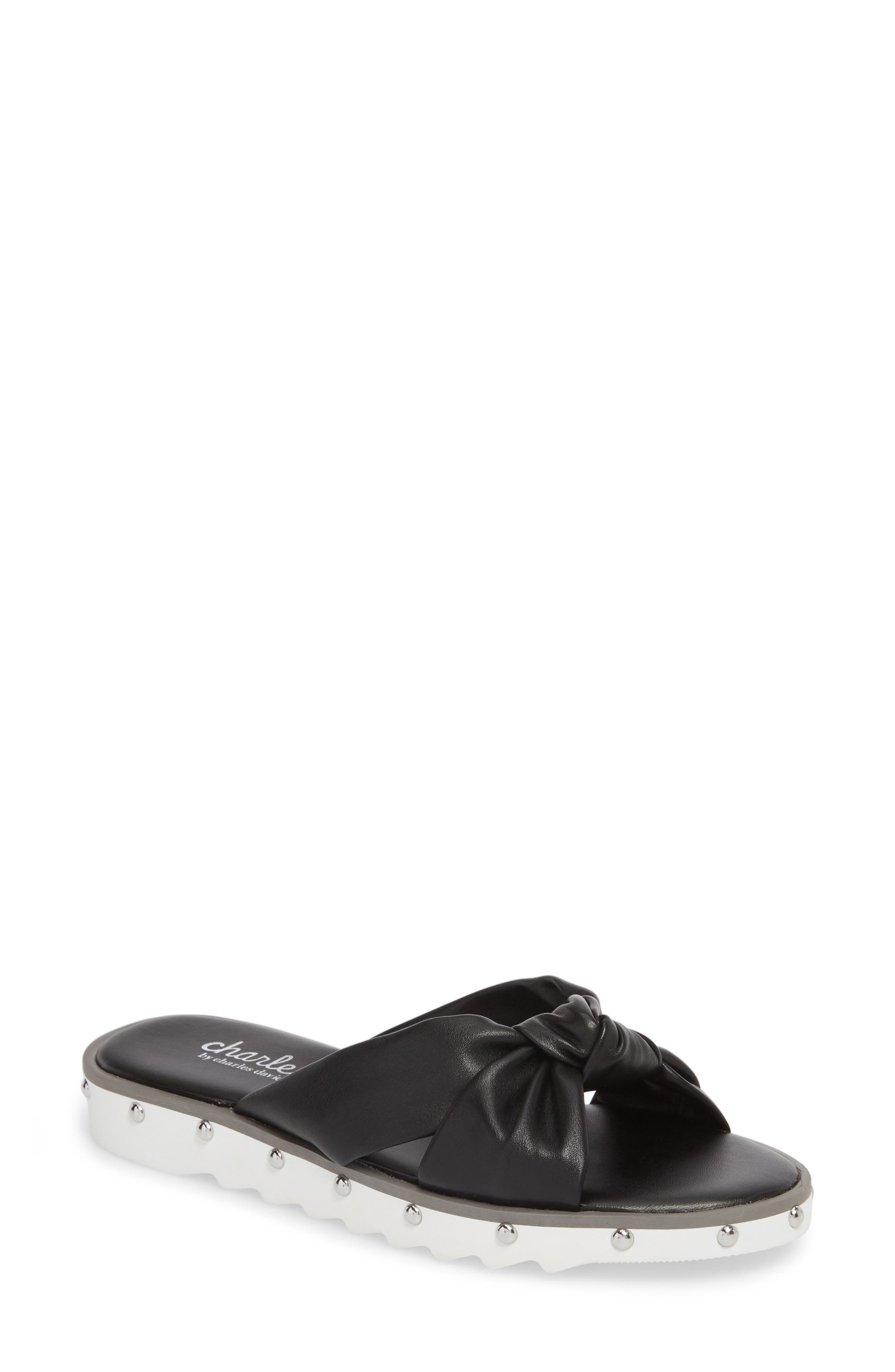 Charles By Charles David Snap Slide Sandal, Black