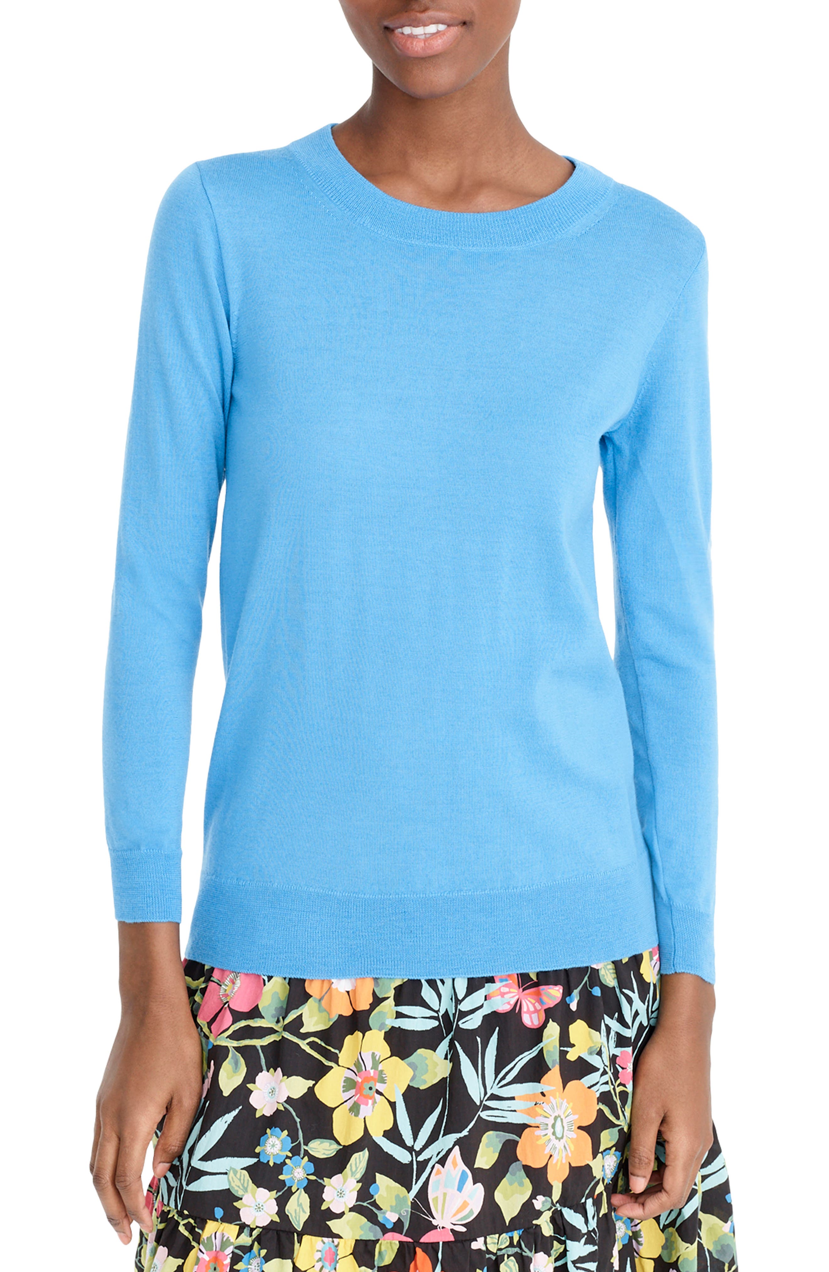 Plus Size J.crew Tippi Merino Wool Sweater, Size - Blue