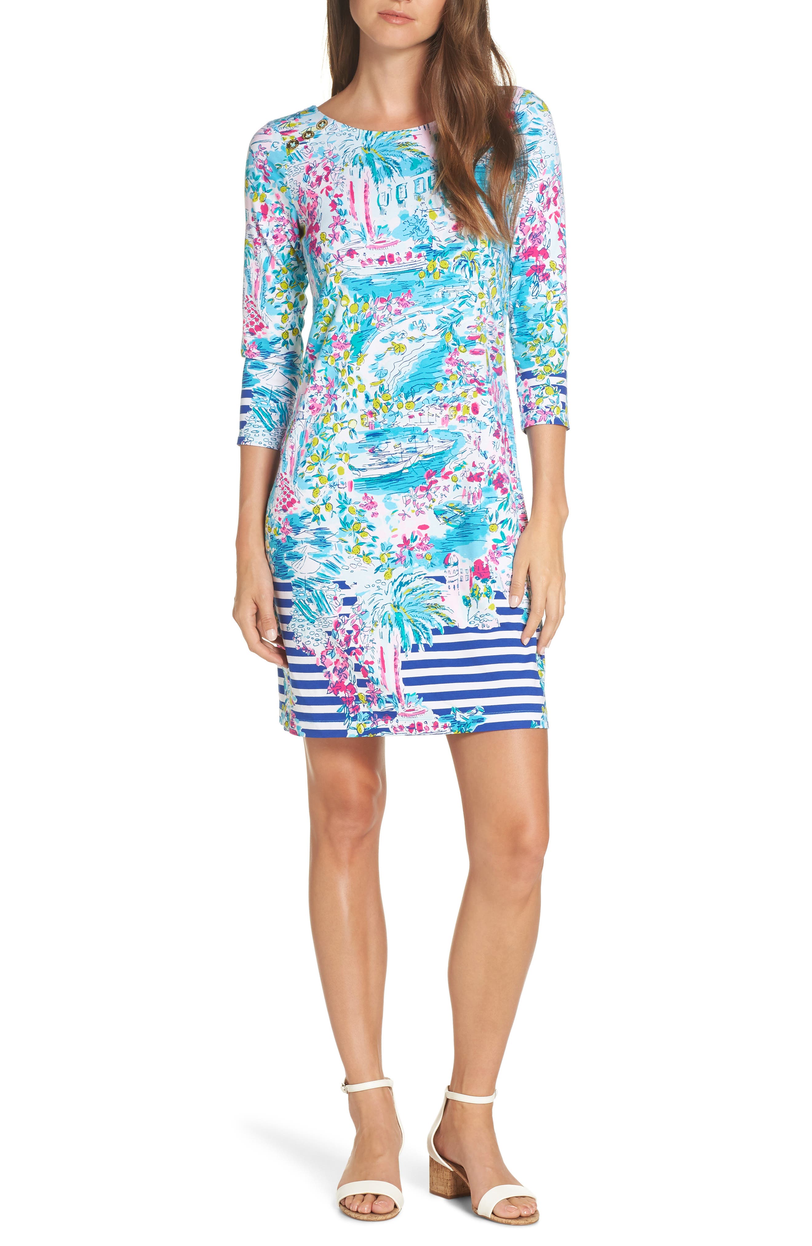 Lilly Pulitzer Pearson Upf 50+ Shift Dress, Blue