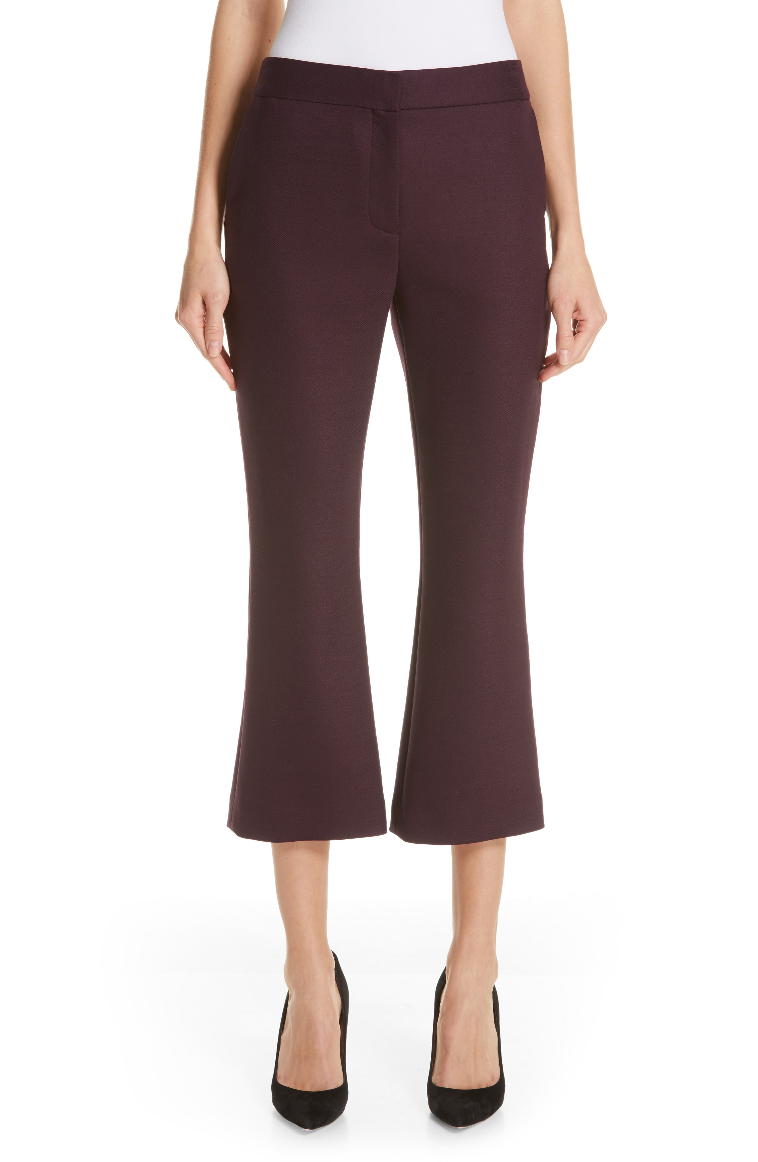 Adam Lippes Double Face Crop Flare Pants