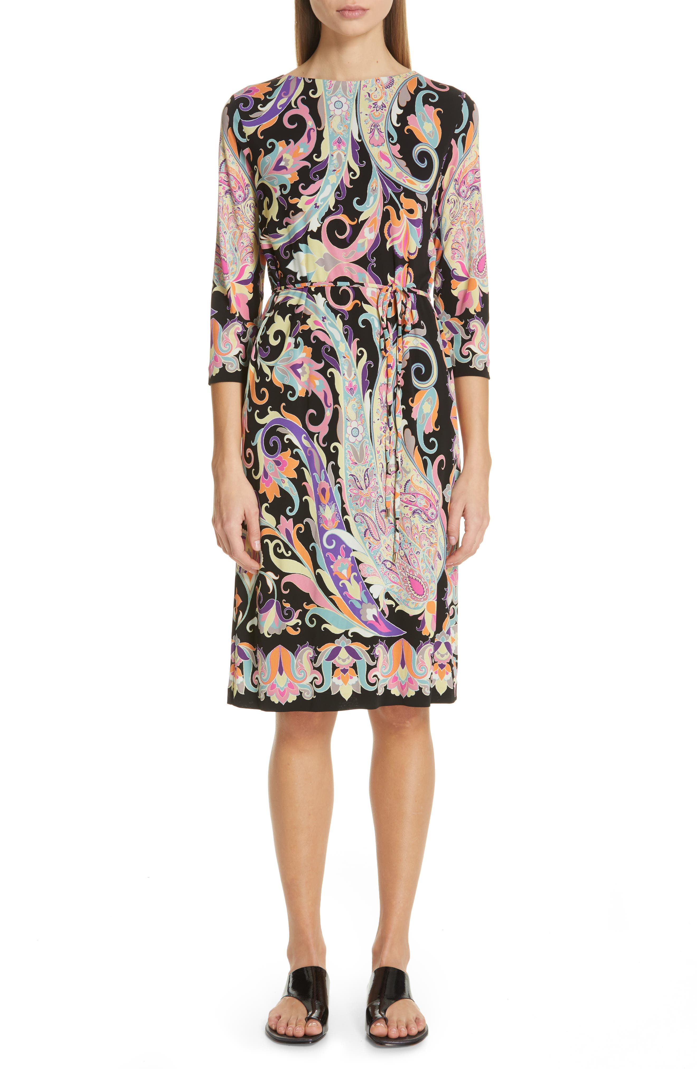 Etro Swirl Print Jersey Dress