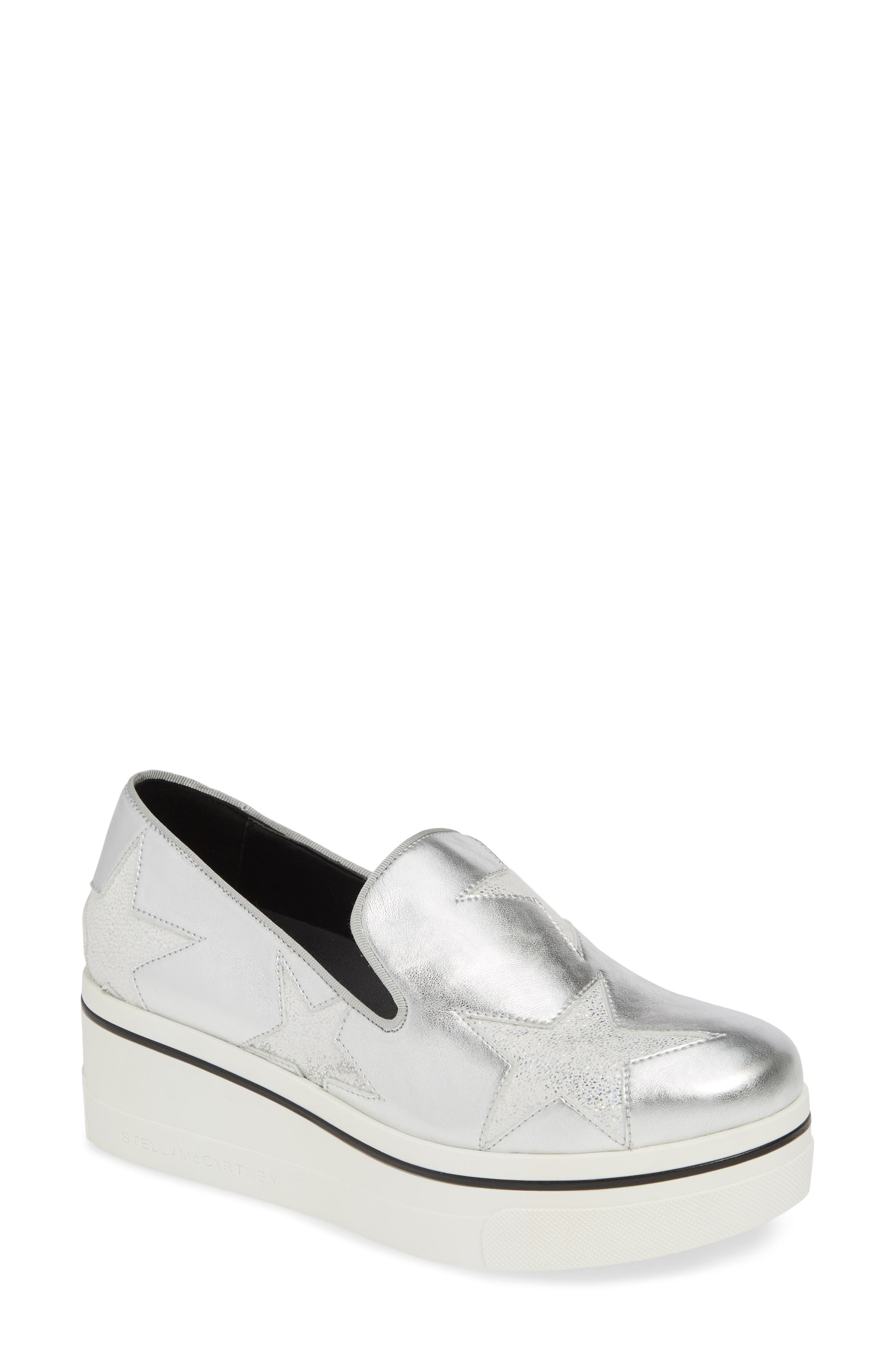 Stella Mccartney Binx Stars Platform Sneaker, Metallic