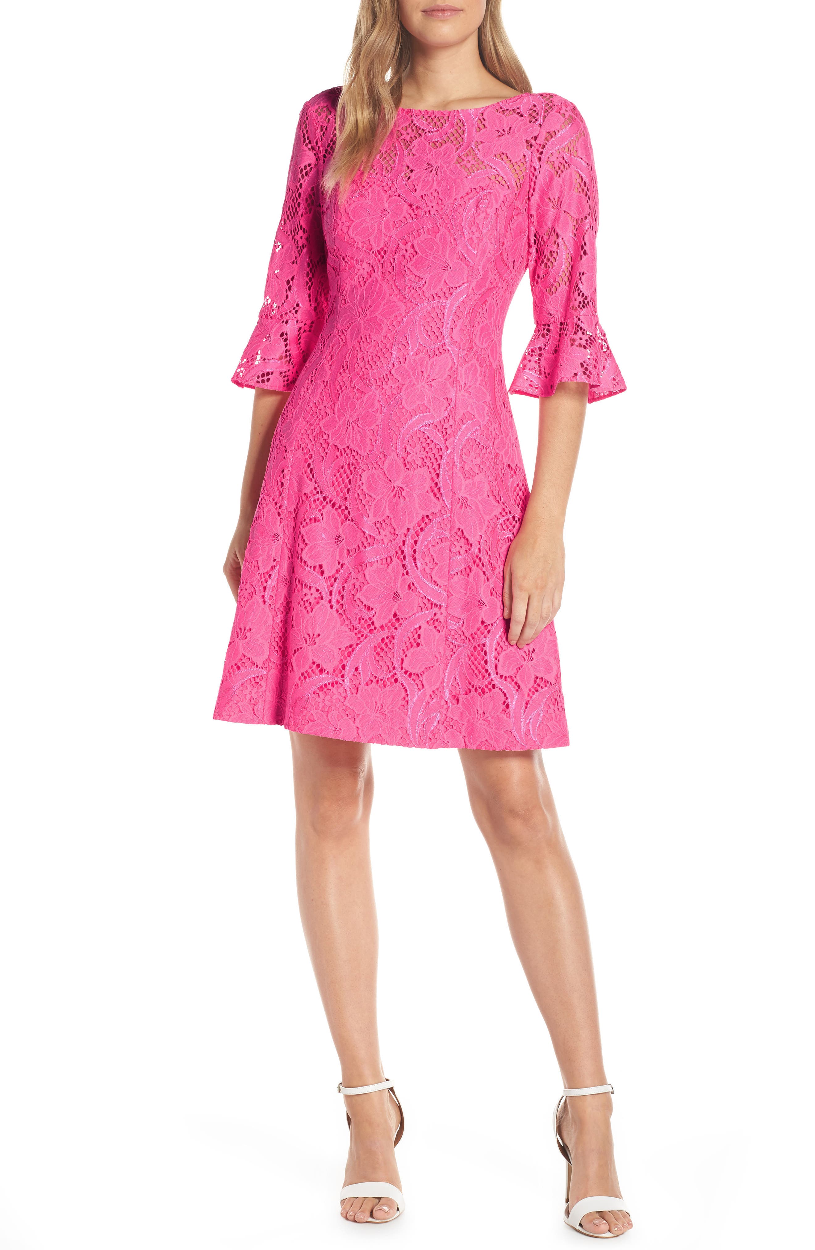 Lilly Pulitzer Allyson Lace Fit & Flare Dress, Pink