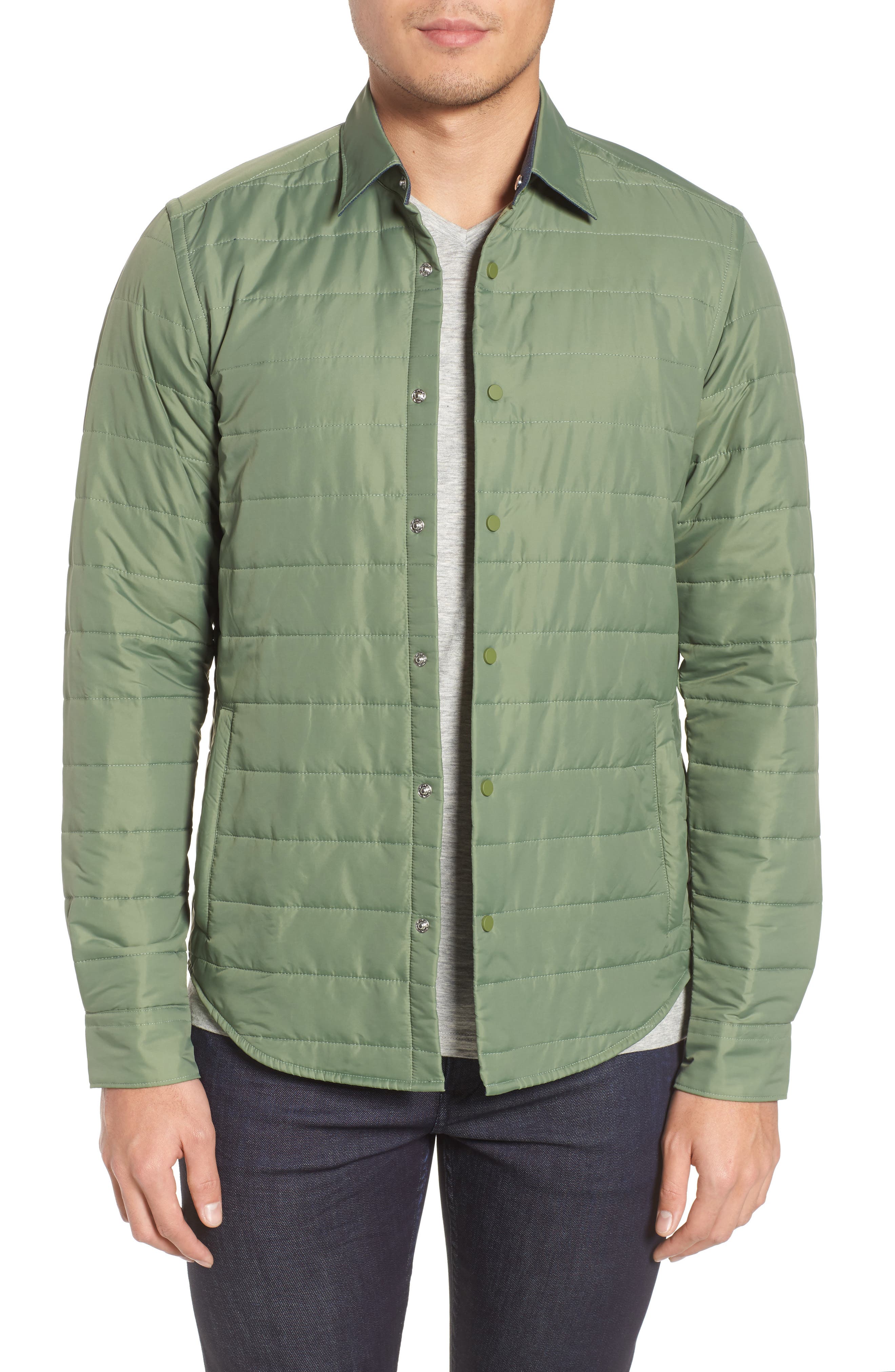 BOSS Landolfo Regular Fit Quilted Shirt Jacket Nordstrom