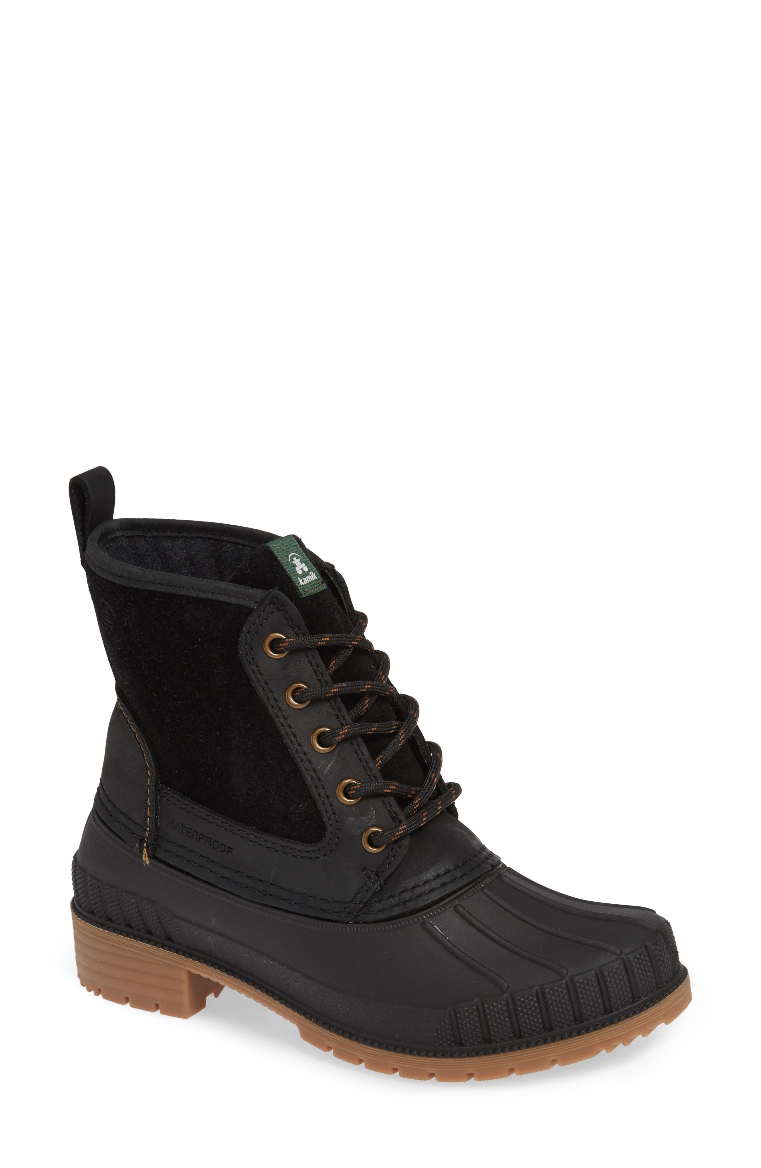Kamik Sienna Waterproof Duck Boot, Black