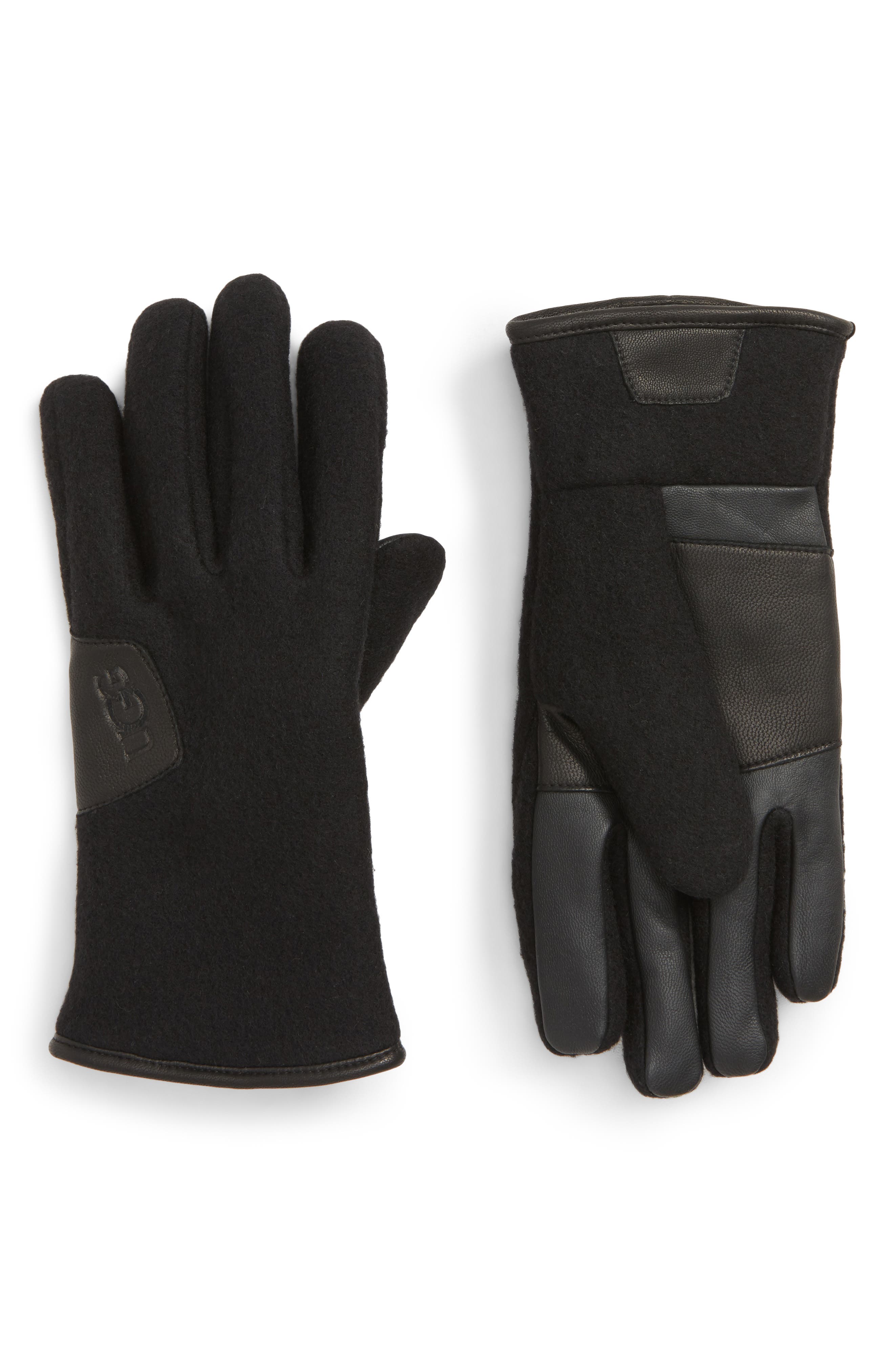 Ugg Leather Palm Knit Gloves