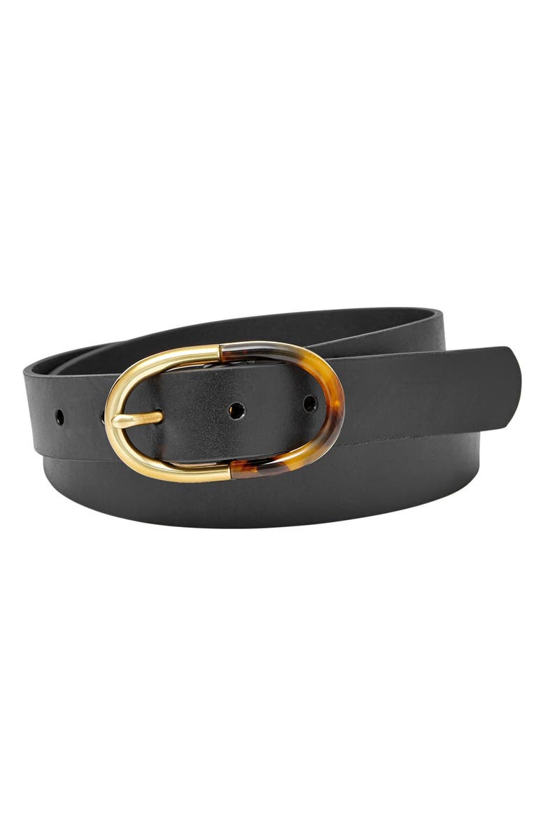 Fossil Two-Tone Hardware Leather Belt | Nordstrom