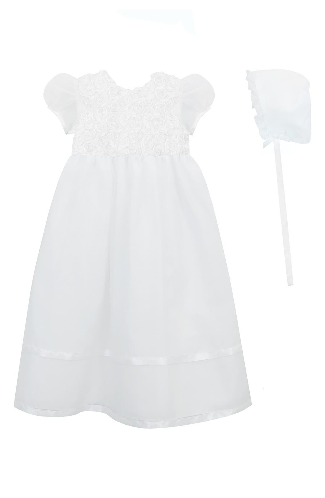 Infant C.i. Castro & Co. Christening Gown & Bonnet