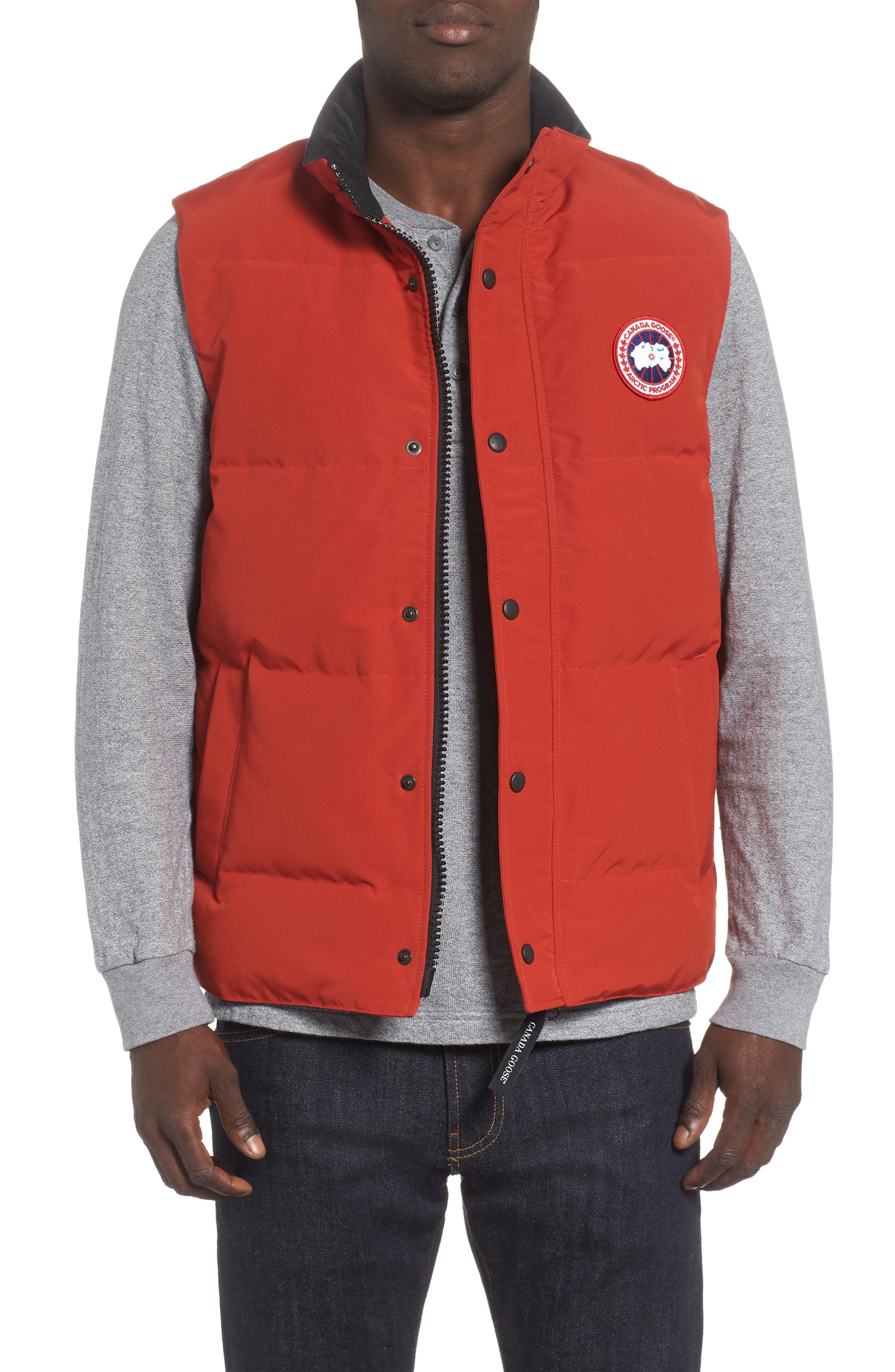 Canada Goose Garson Regular Fit Quilted Down Vest, Red