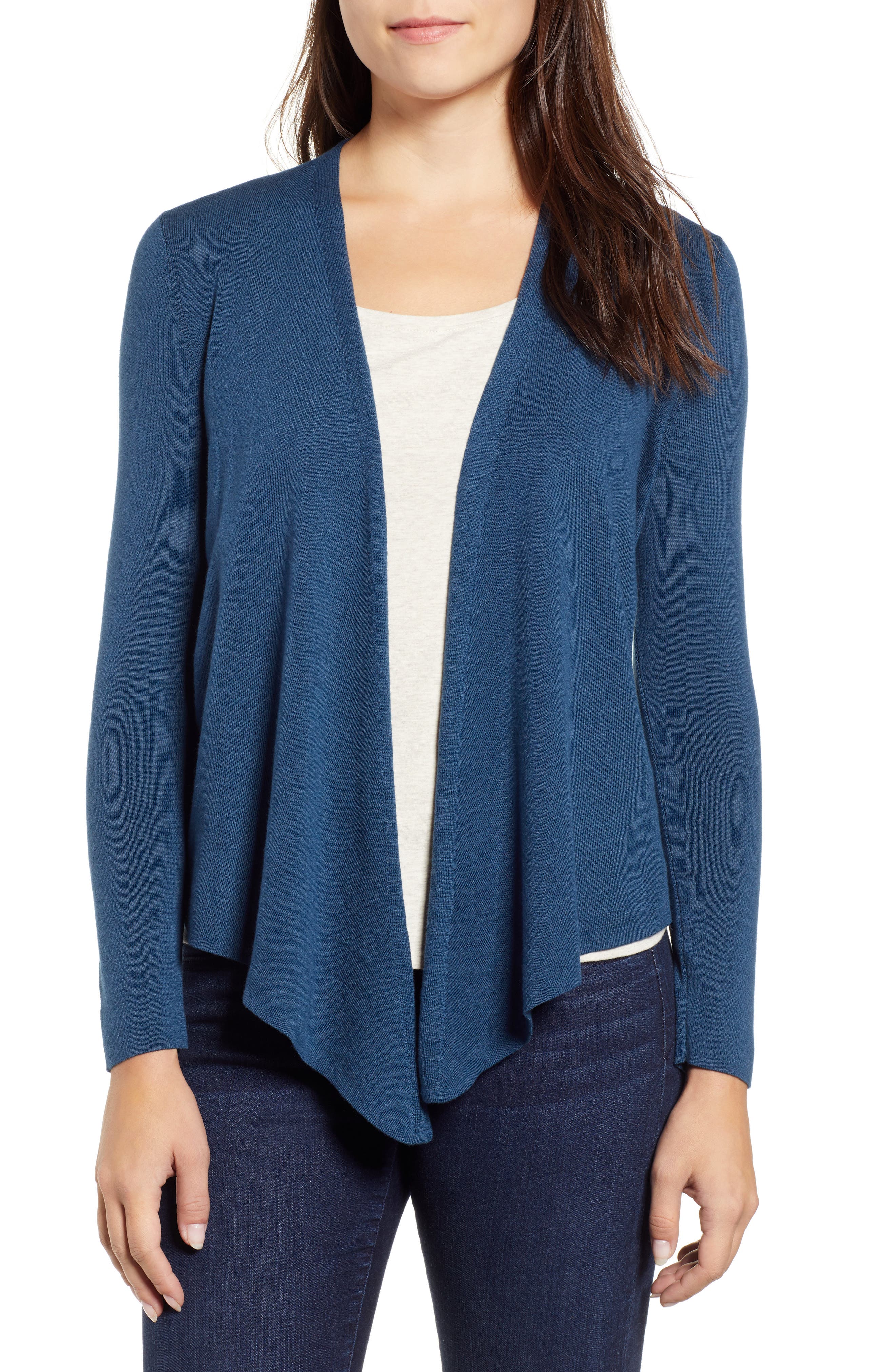 Nic+Zoe 4-Way Convertible Lightweight Cardigan, Blue