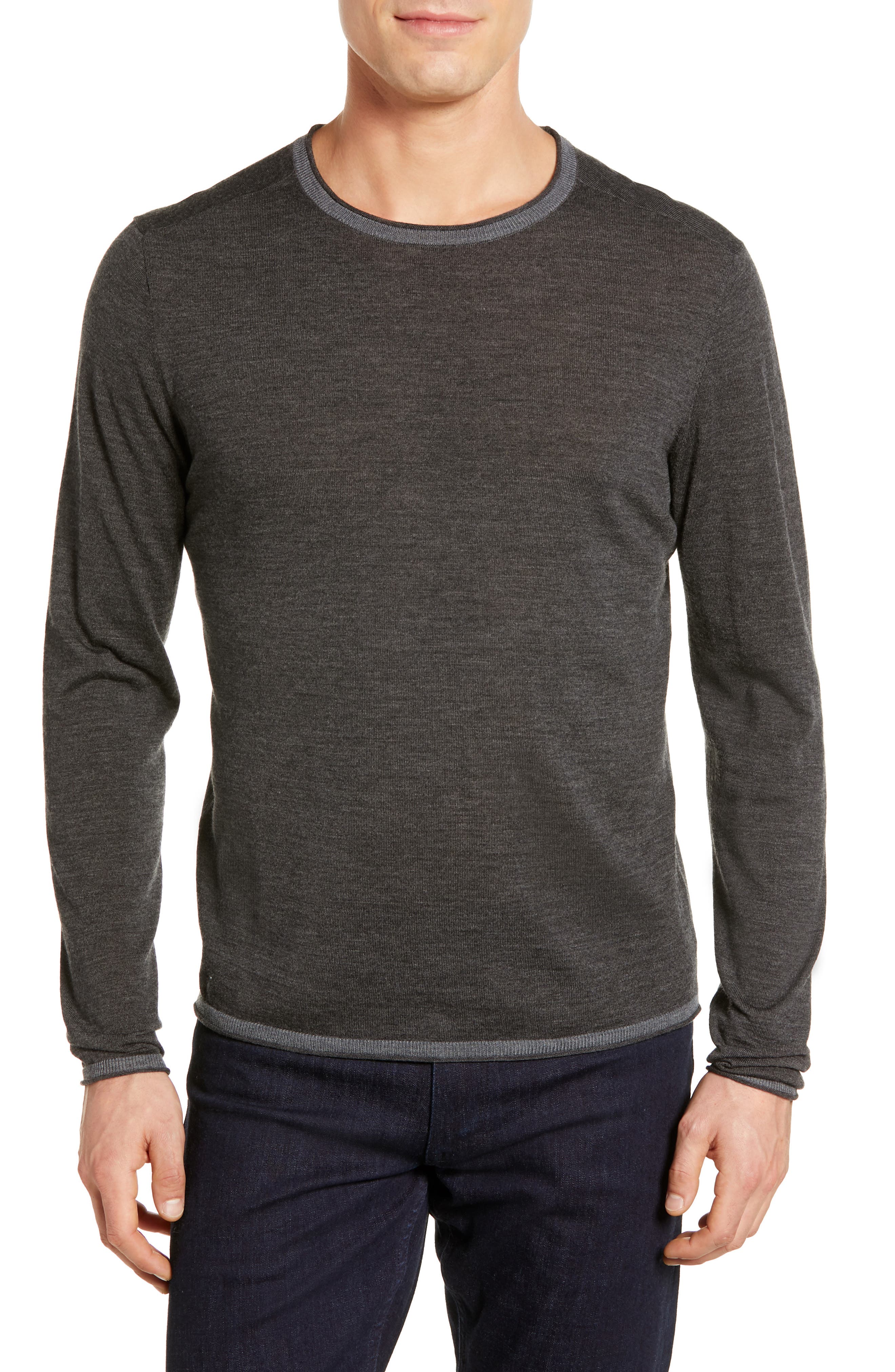 Robert Barakett Mahone Merino Wool Sweater, Black