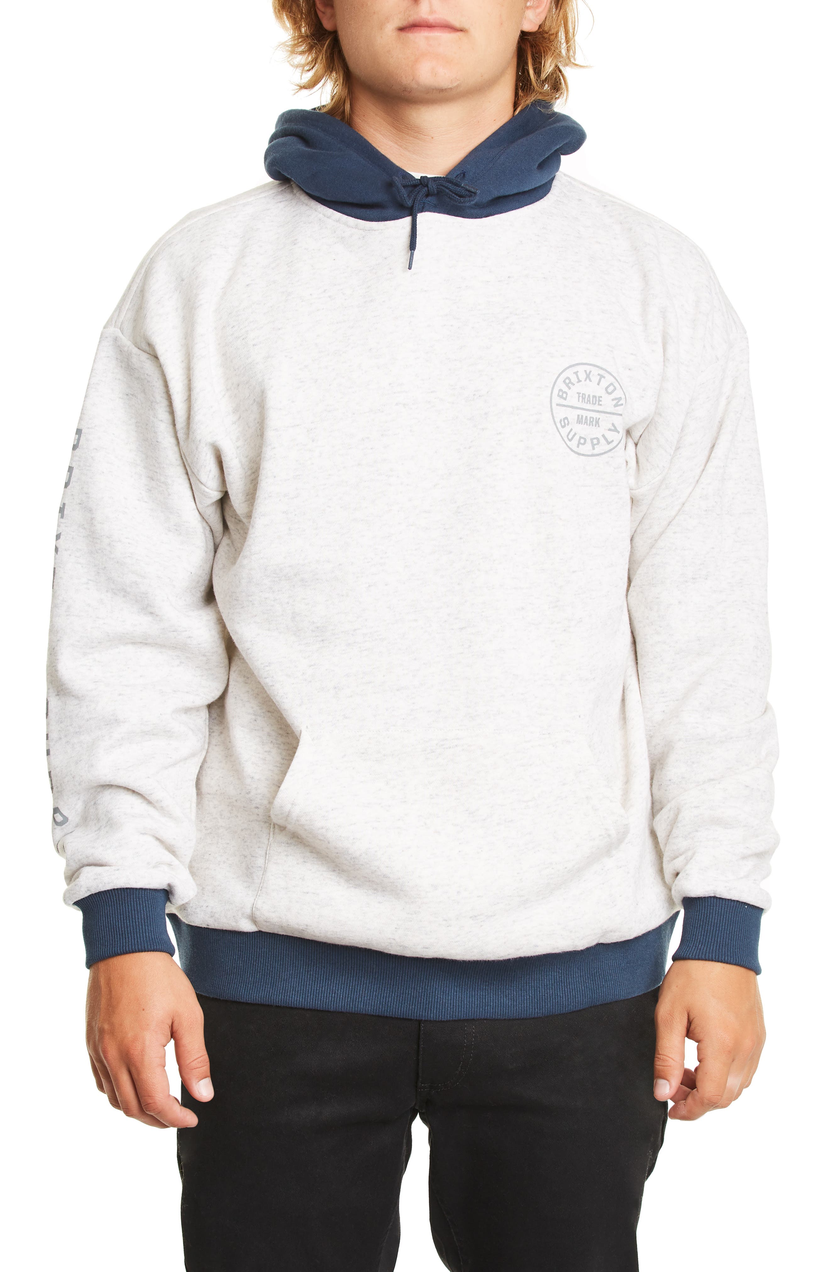 Brixton Oath Ii Hooded Sweatshirt, Ivory