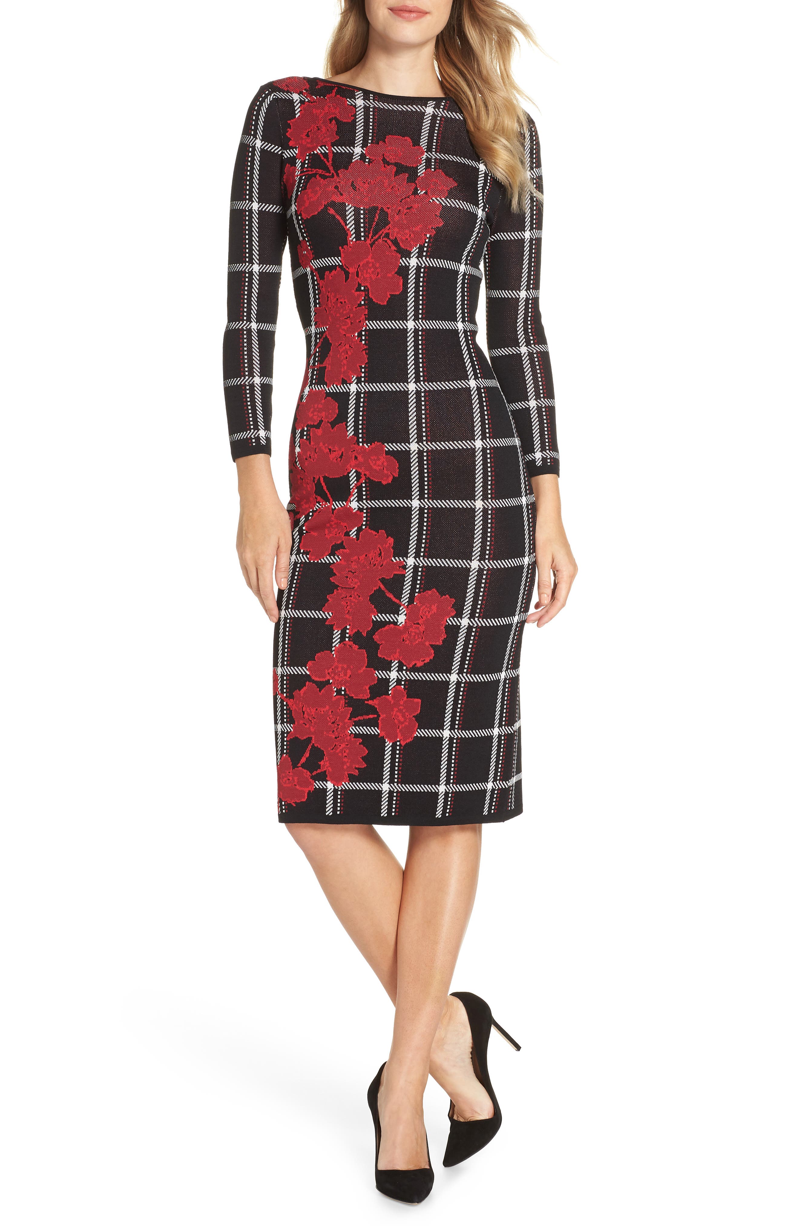 Vince Camuto Jacquard Sweater Dress