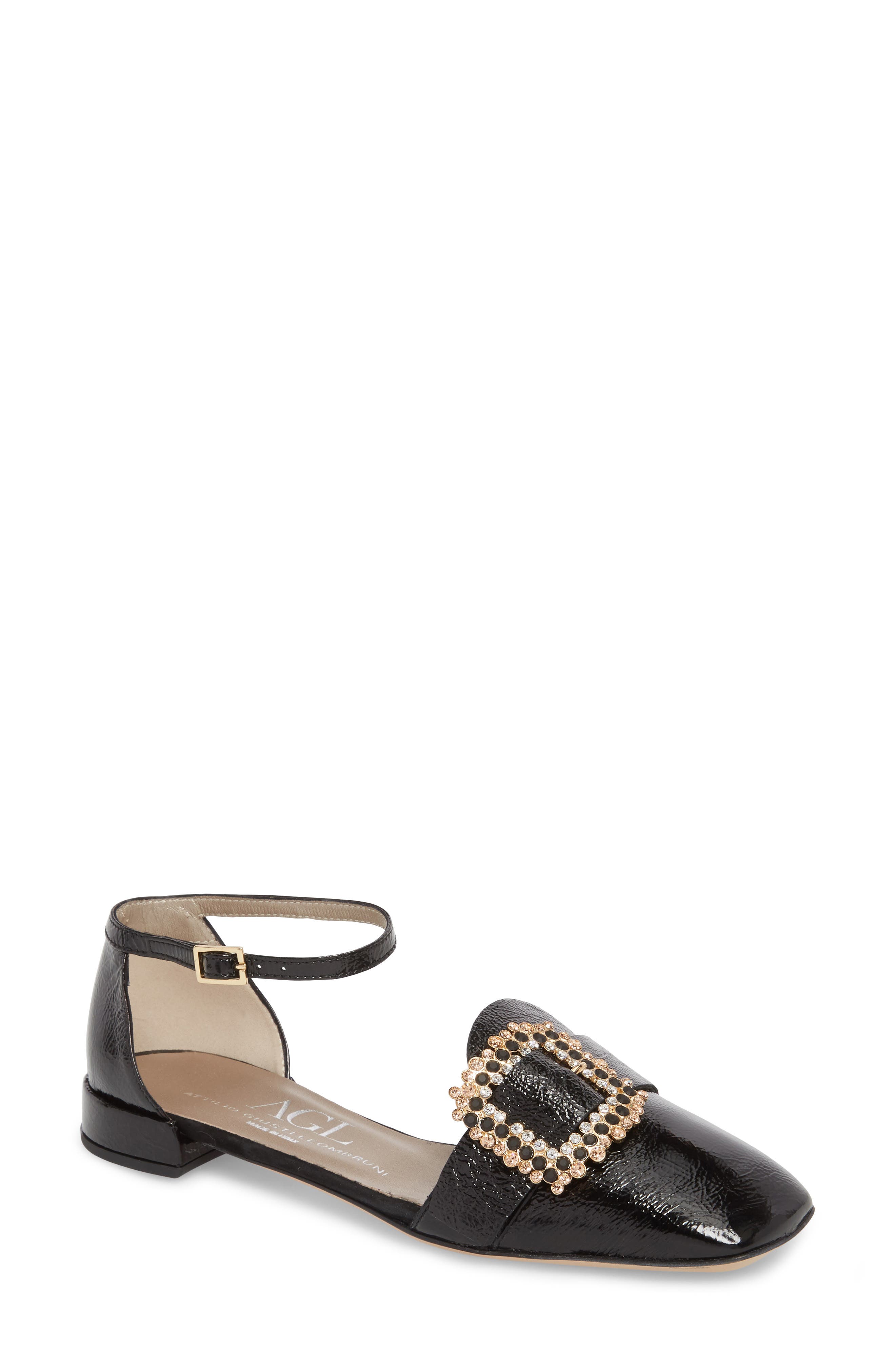 Agl Ornament Ankle Strap Flat