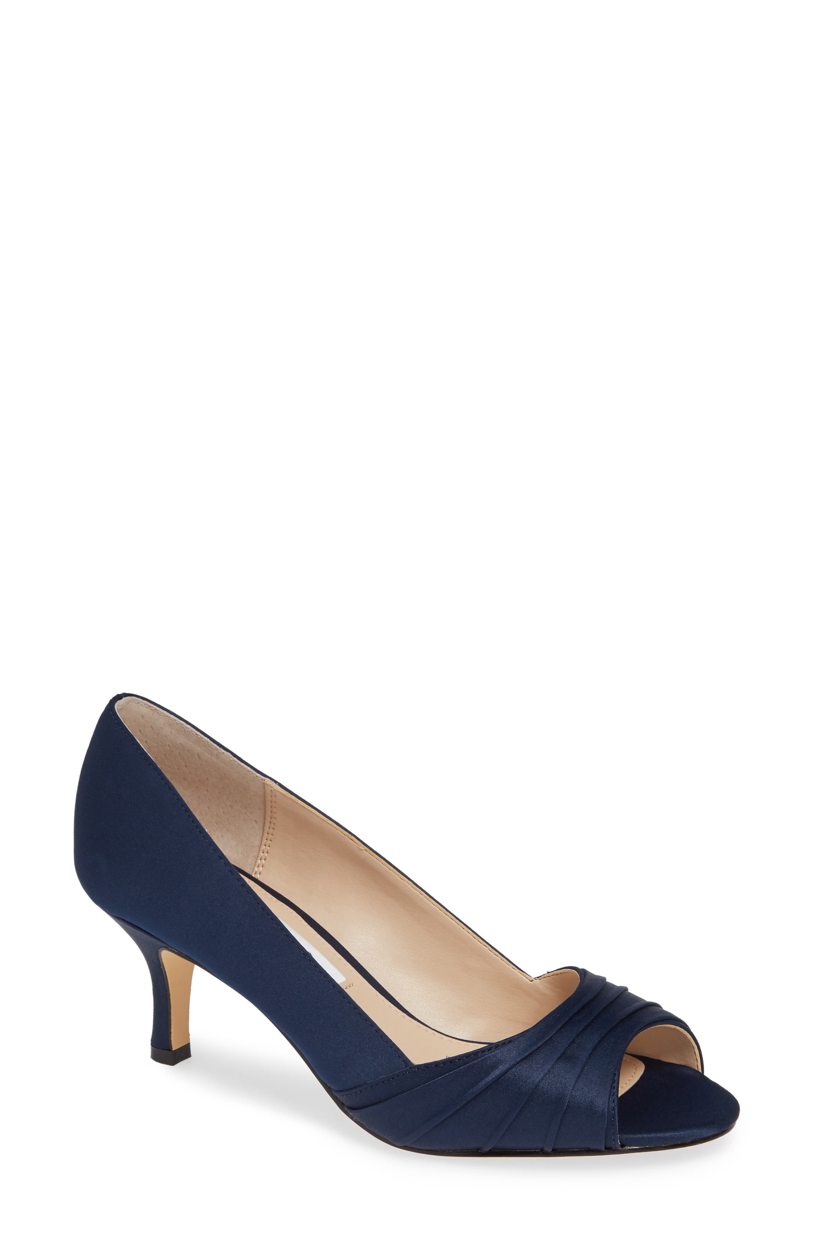 Nina Chezare Peep Toe Pump W - Blue