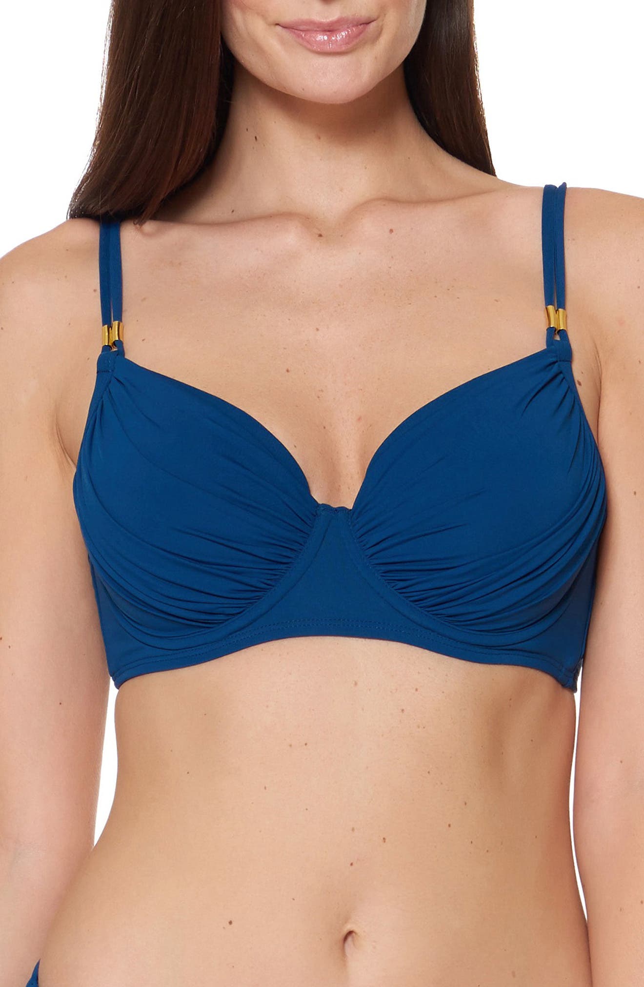 Bleu By Rod Beattie Go For The Gold Underwire Bikini Top - Blue