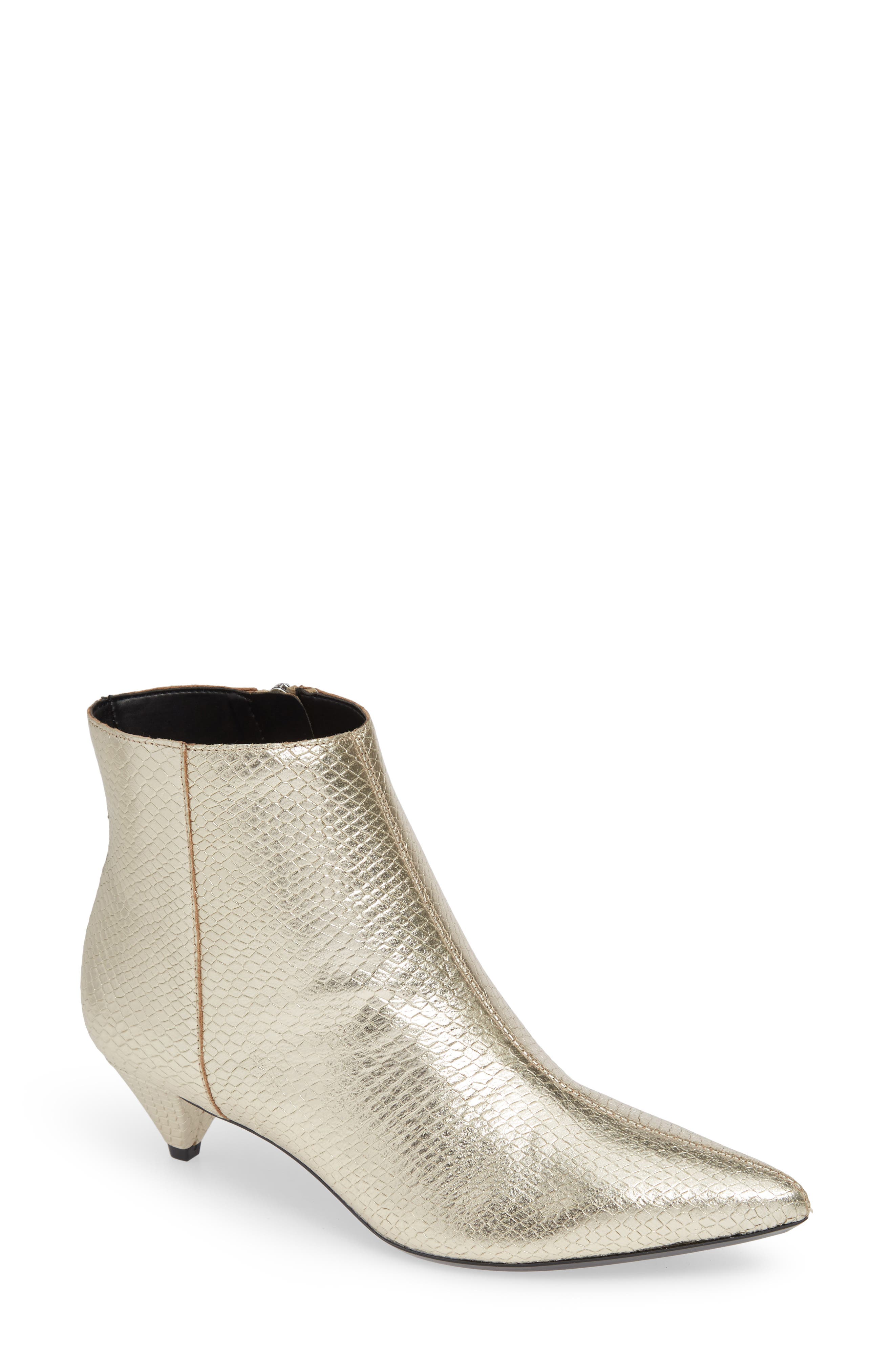Calvin Klein Larissa Kitten Heel Bootie- Metallic