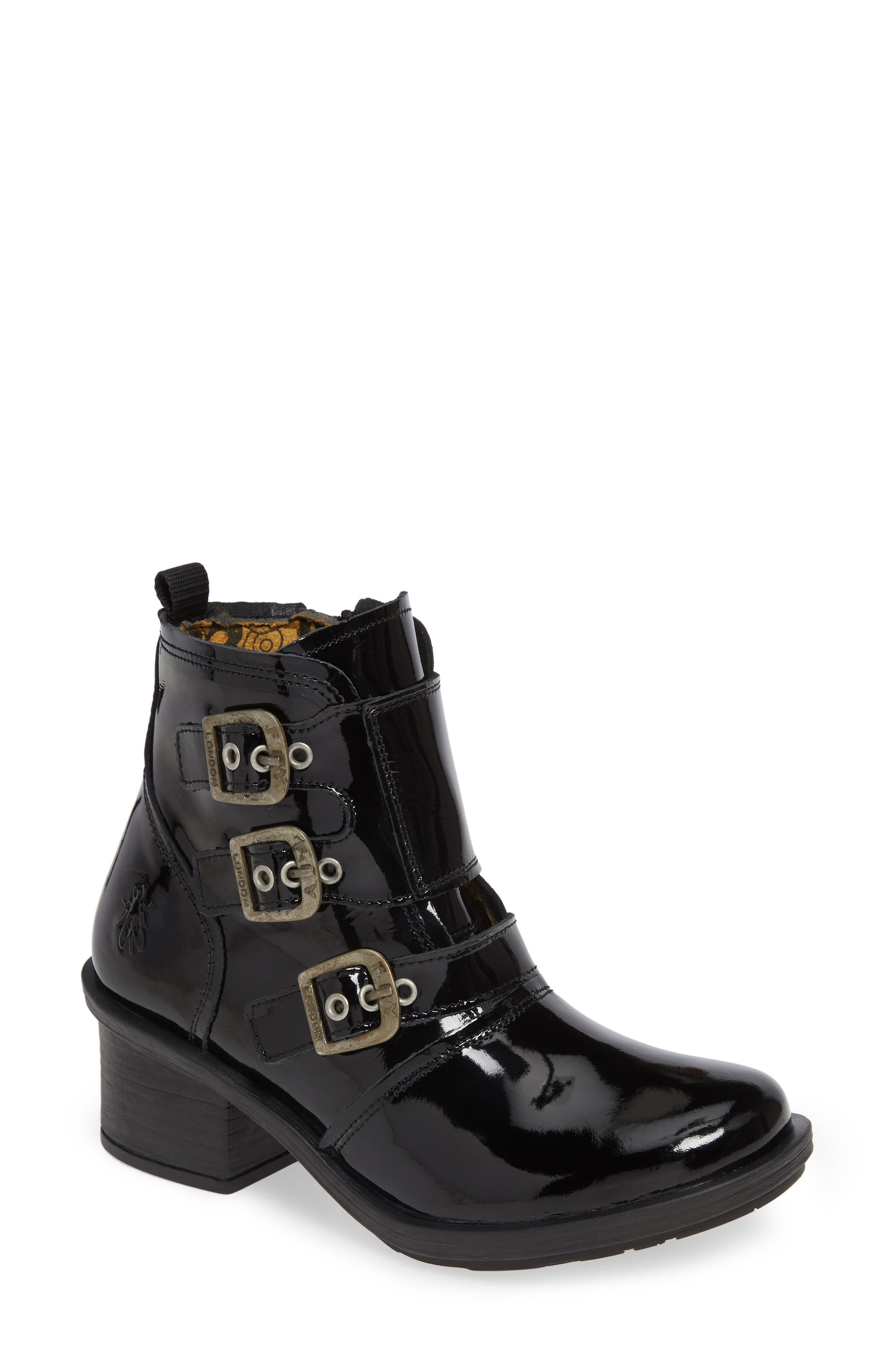 Fly London Crip Buckle Boot - Black