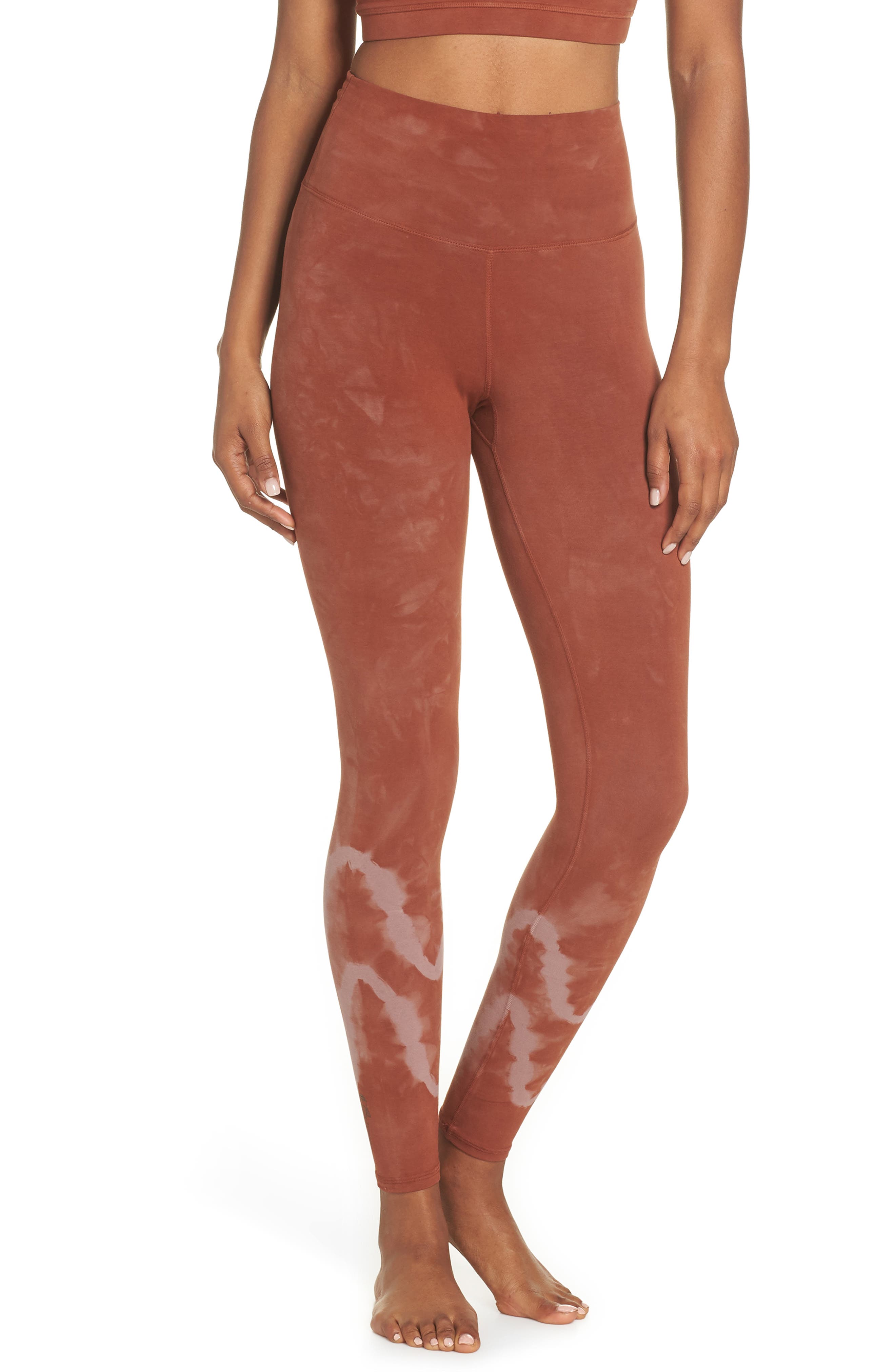 Electric & Rose Sunset Tie Dye Leggings, Orange