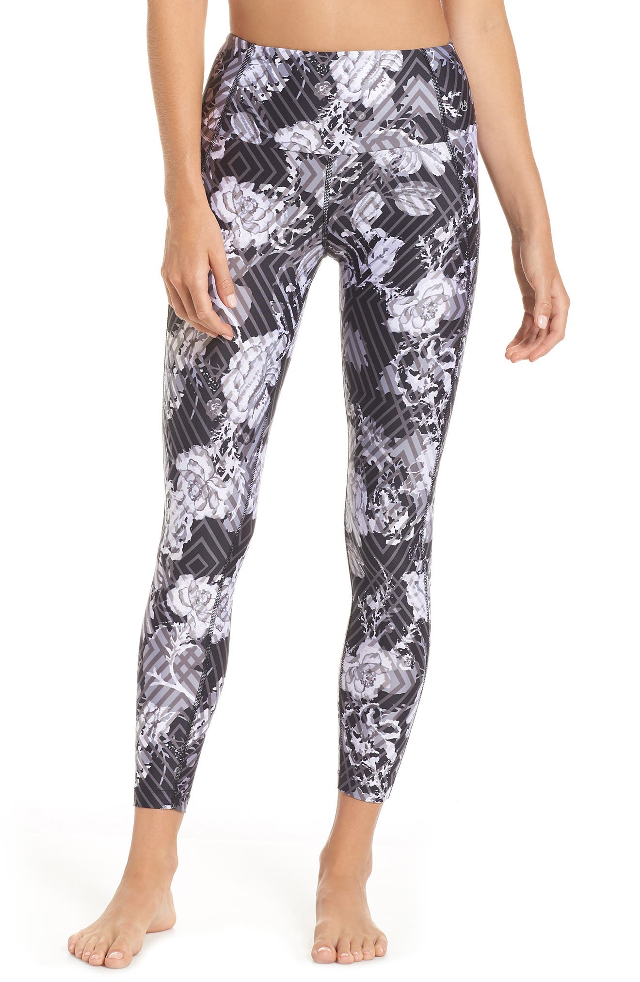 Dazeful High Waist Leggings,
 Main,
 color, BLACK
