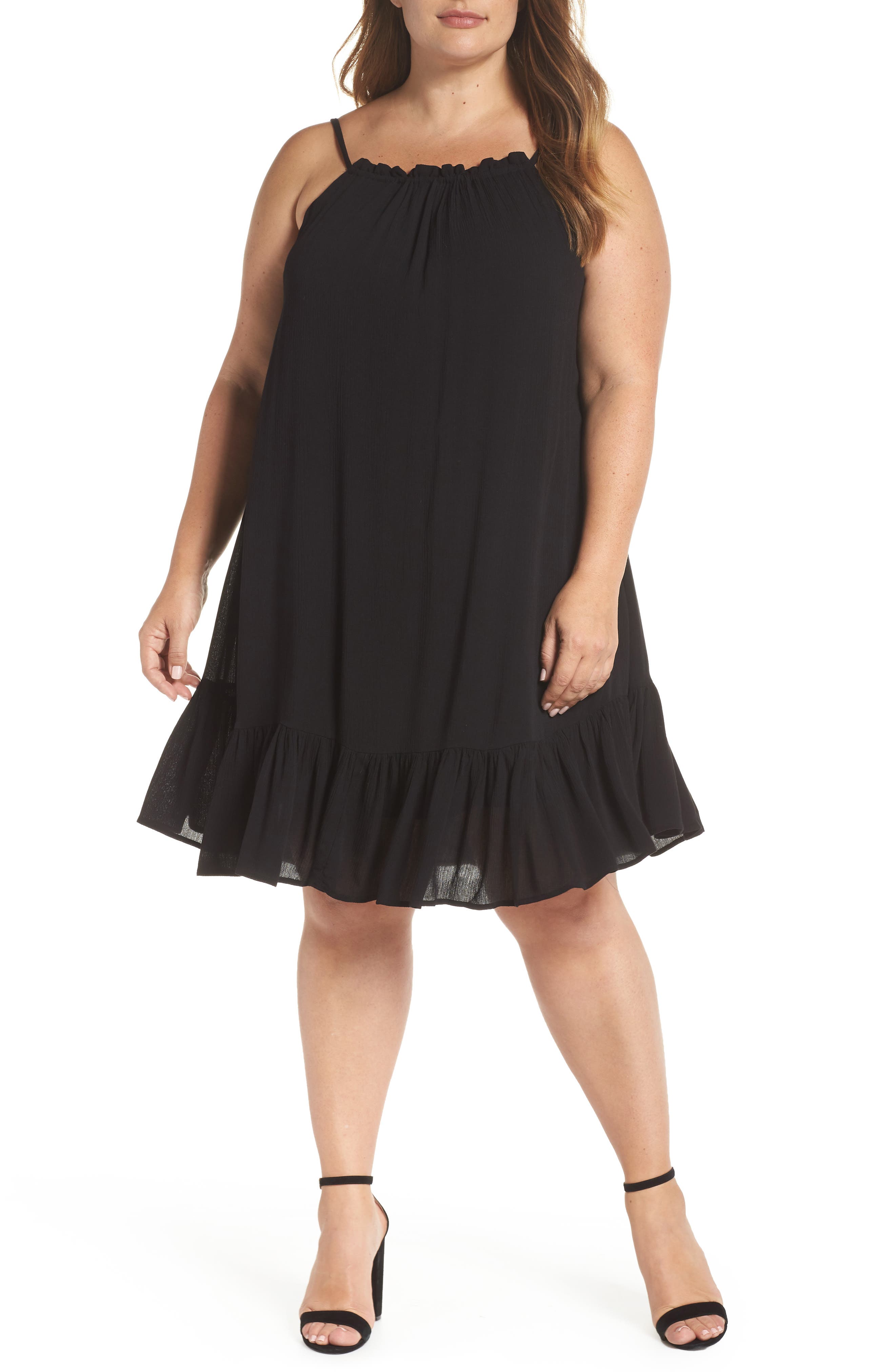 Plus Size Tart Liz Halter Top Baby Doll Dress, Black