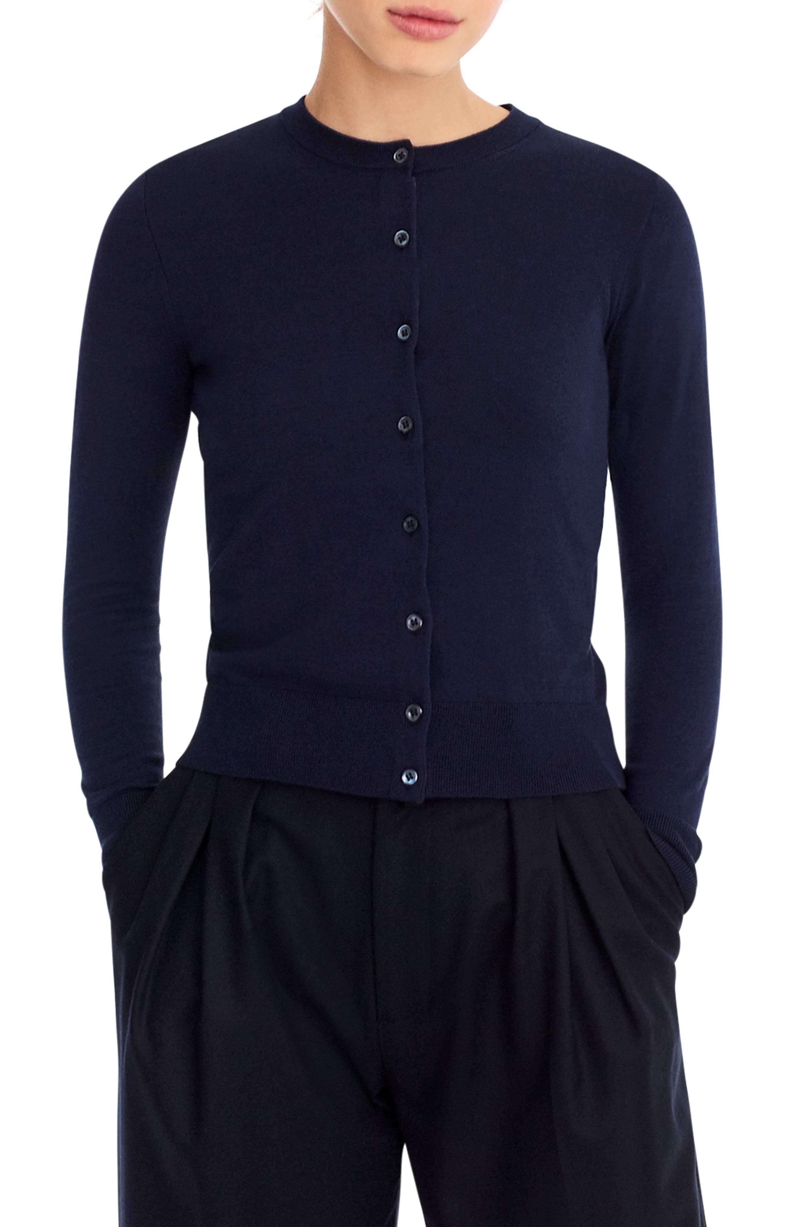 Plus Size J.crew Jackie Cotton Blend Cardigan, Size - Blue