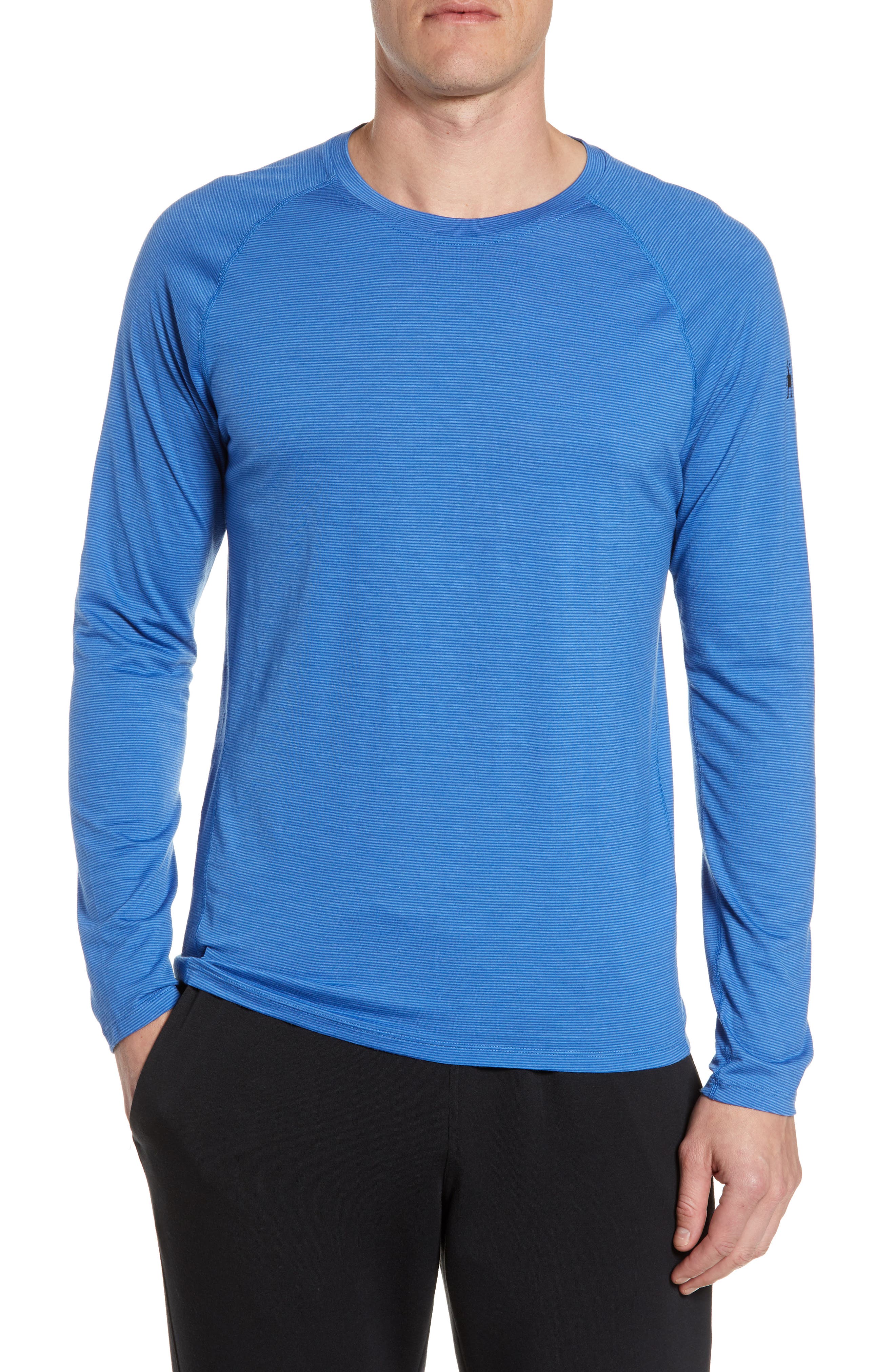 Smartwool Stripe Merino Blend T-Shirt, Blue