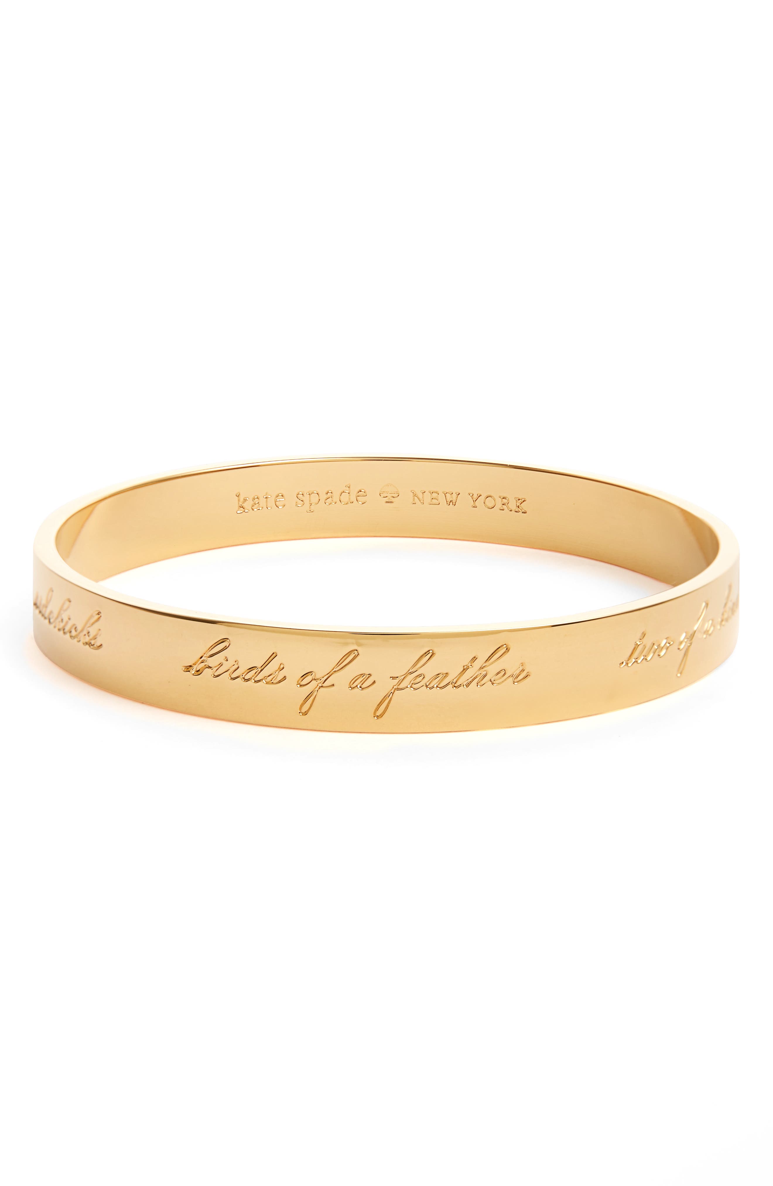 UPC 098686212404 product image for kate spade new york 'idiom - bridesmaid' bangle Gold One Size | upcitemdb.com