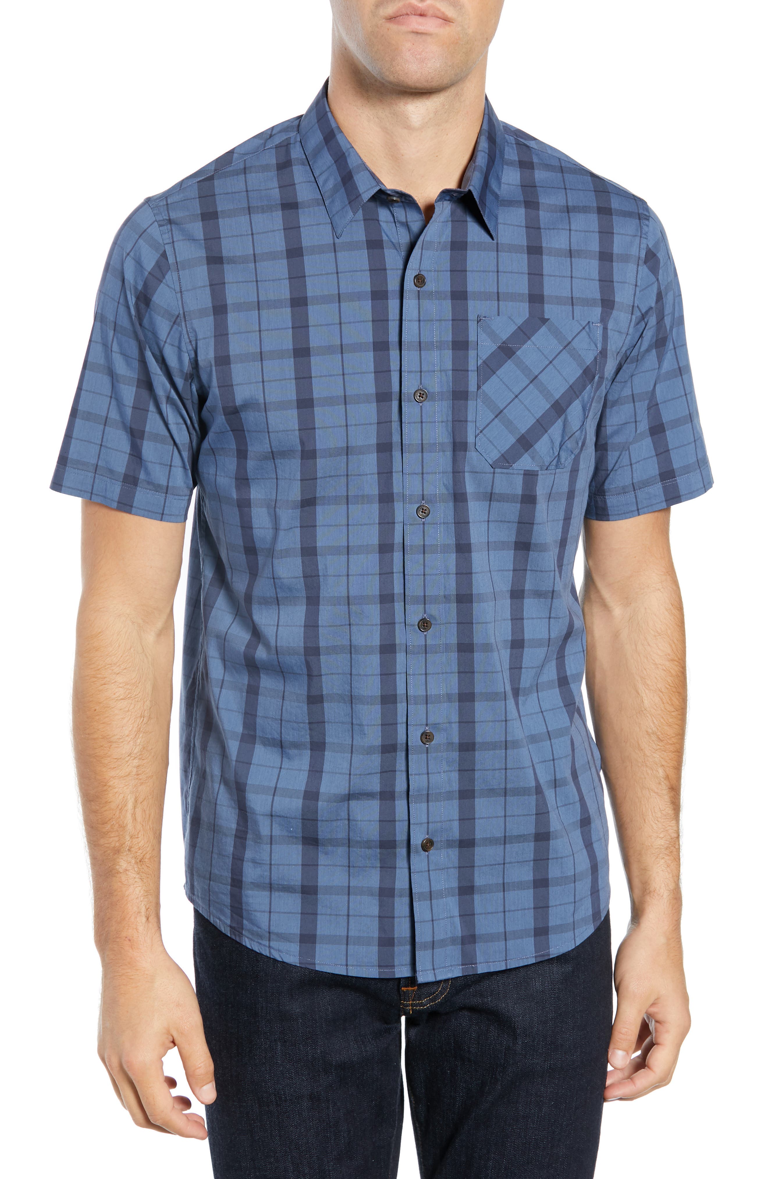 Travis Mathew Jones Regular Fit Plaid Sport Shirt