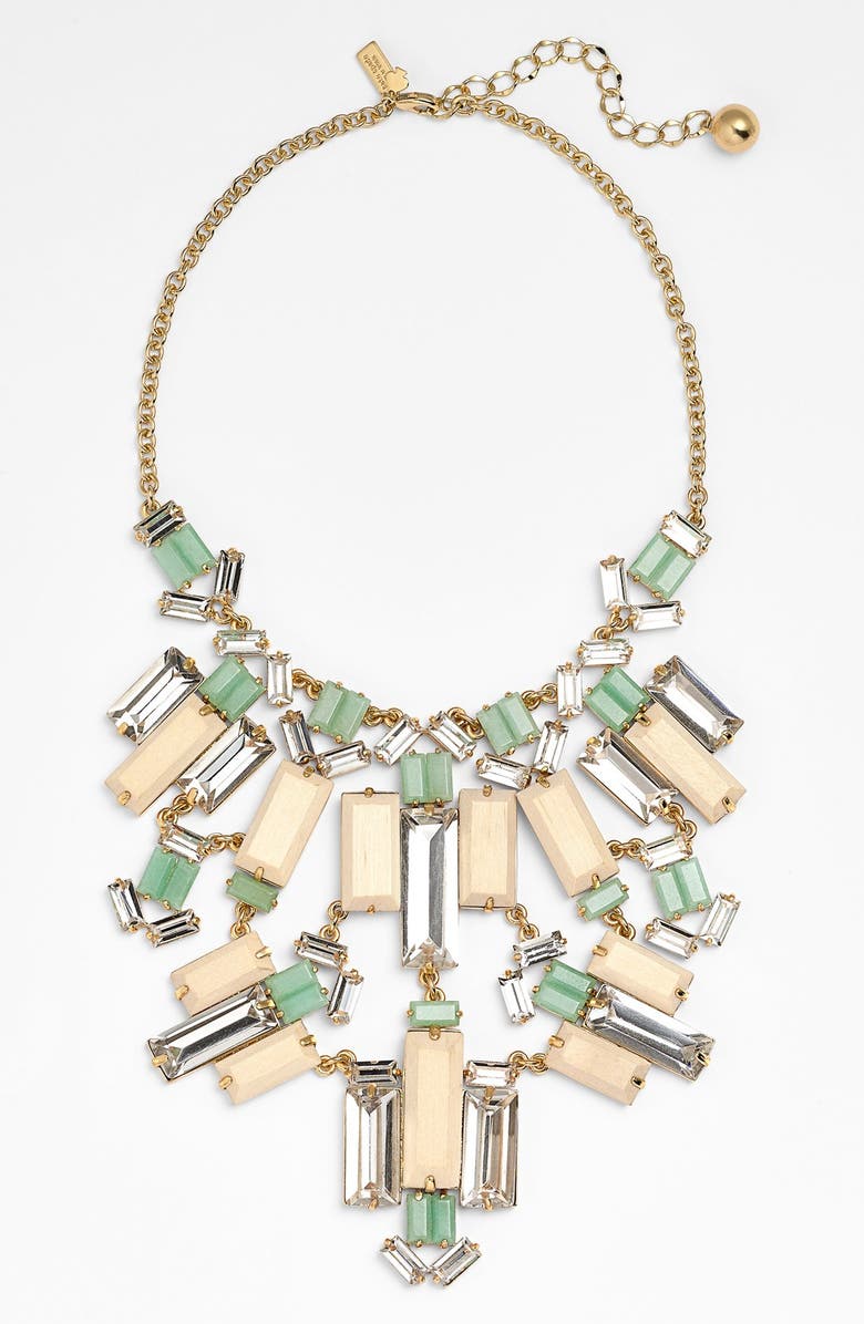 kate spade new york 'centro tiles' wood & stone statement necklace ...