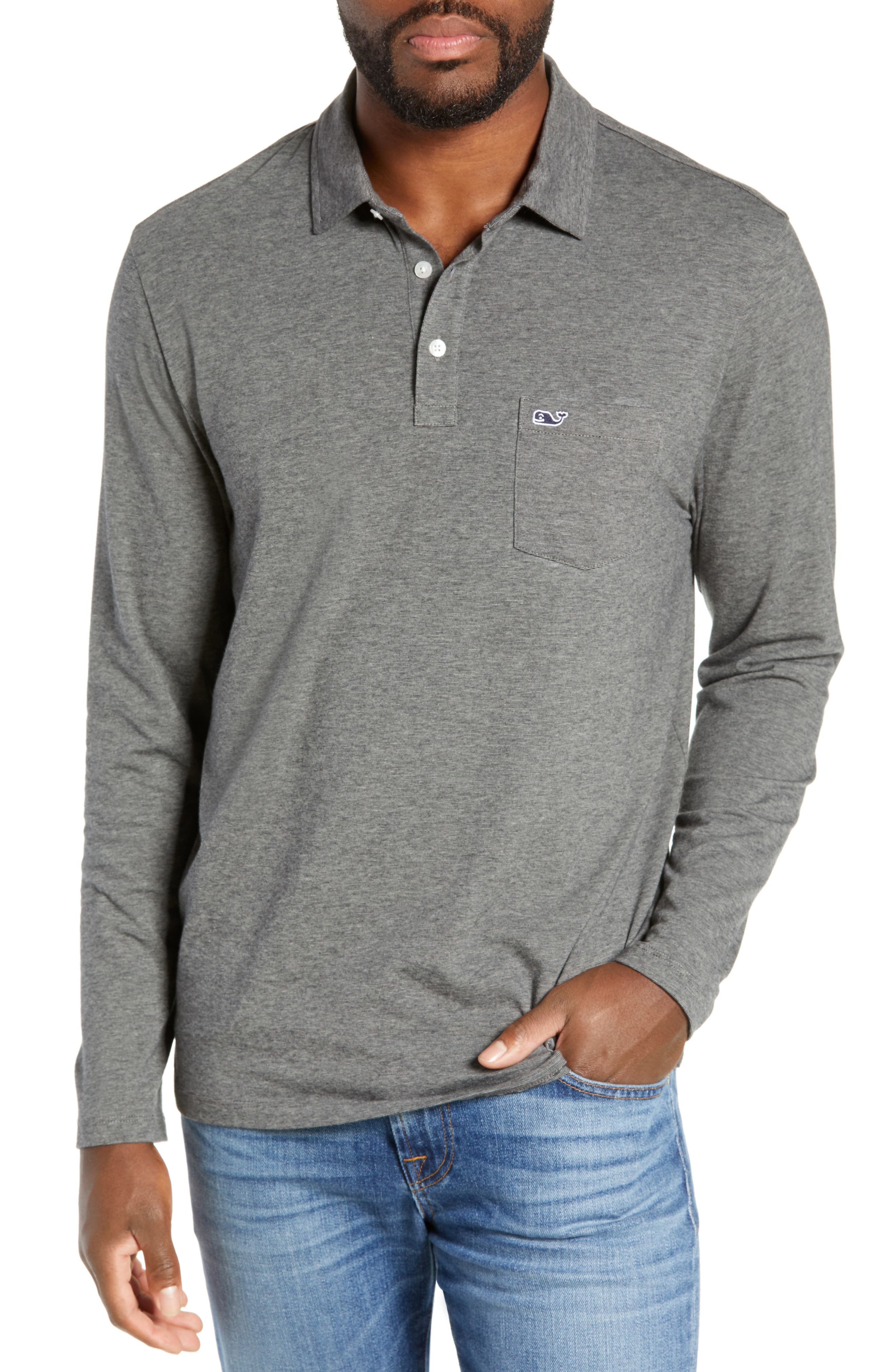 Vineyard Vines Edgartown Jersey Polo, Black