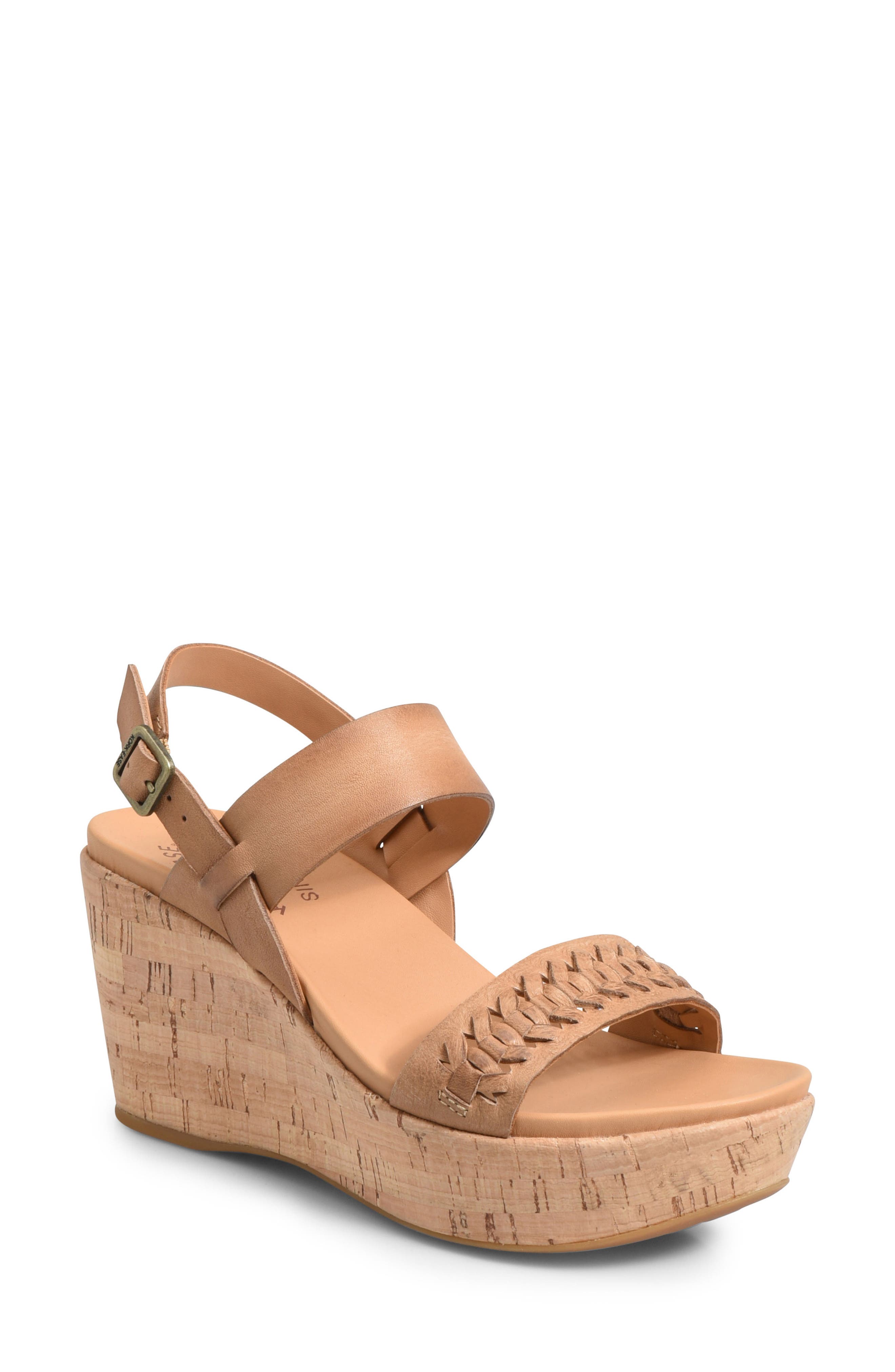 Kork-Ease Austin Braid Wedge Sandal, Brown