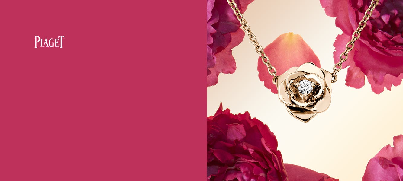 A Piaget necklace and a Piaget watch.