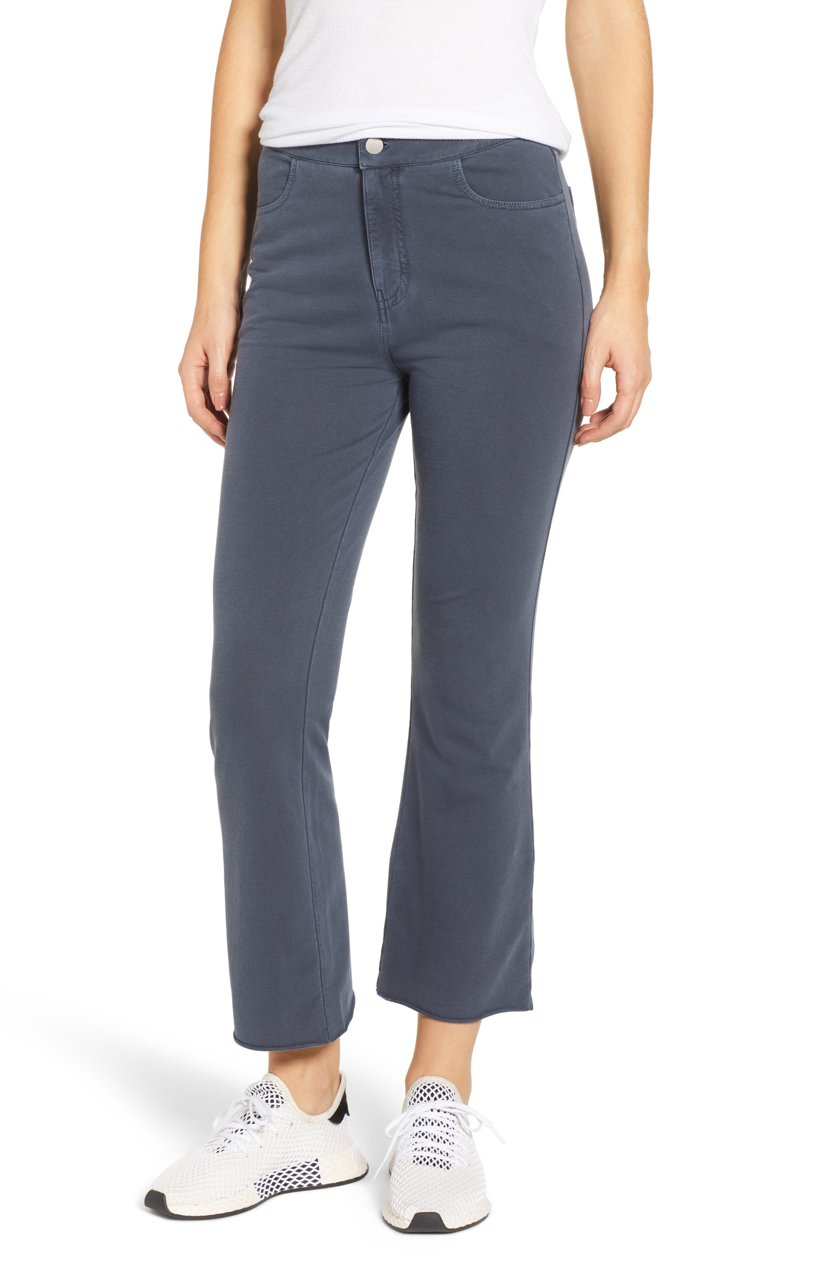 Plus Size Bp. Crop Flare Knit Pants, Blue