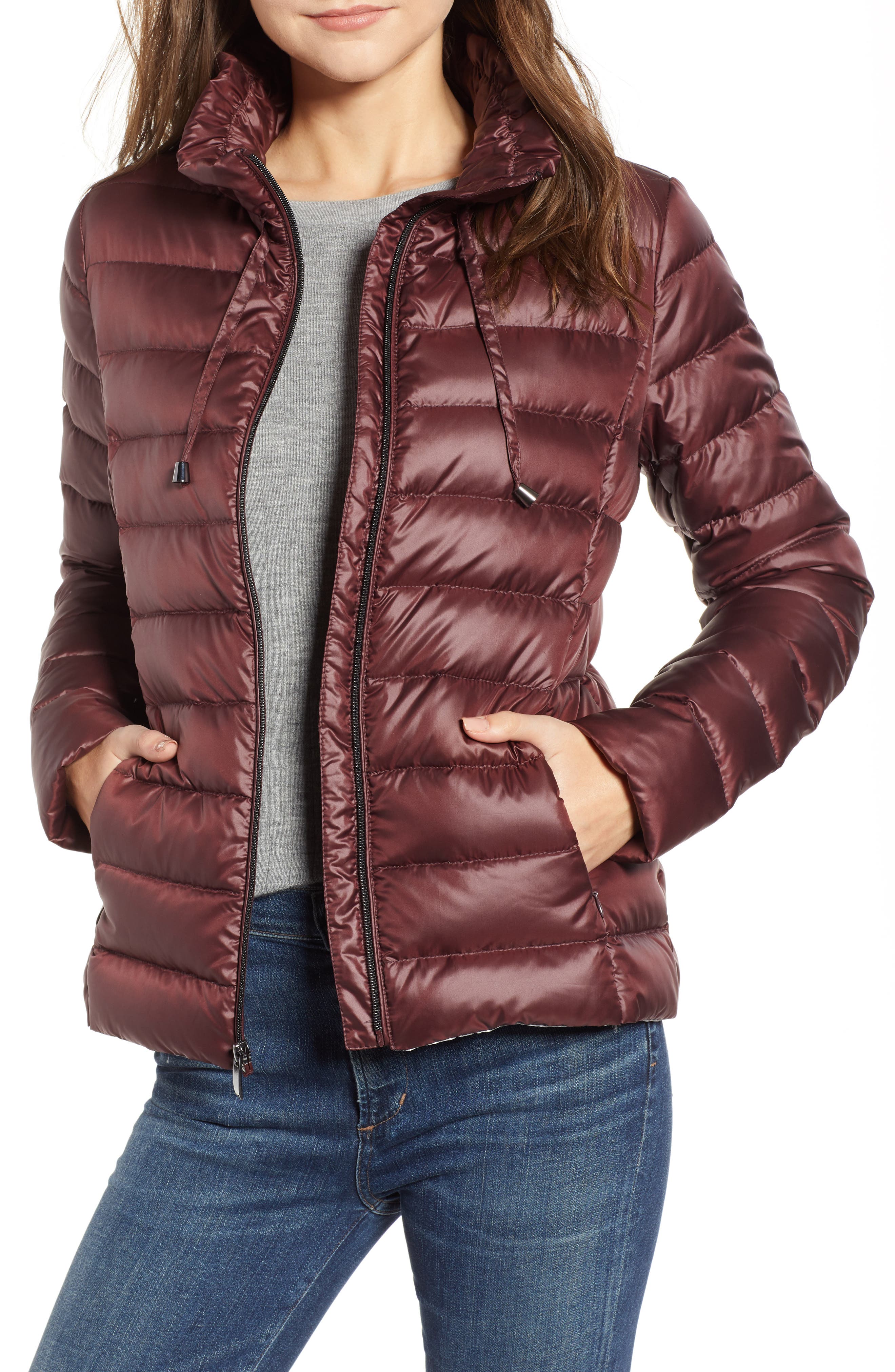 Via Spiga Packable Down Coat, Red