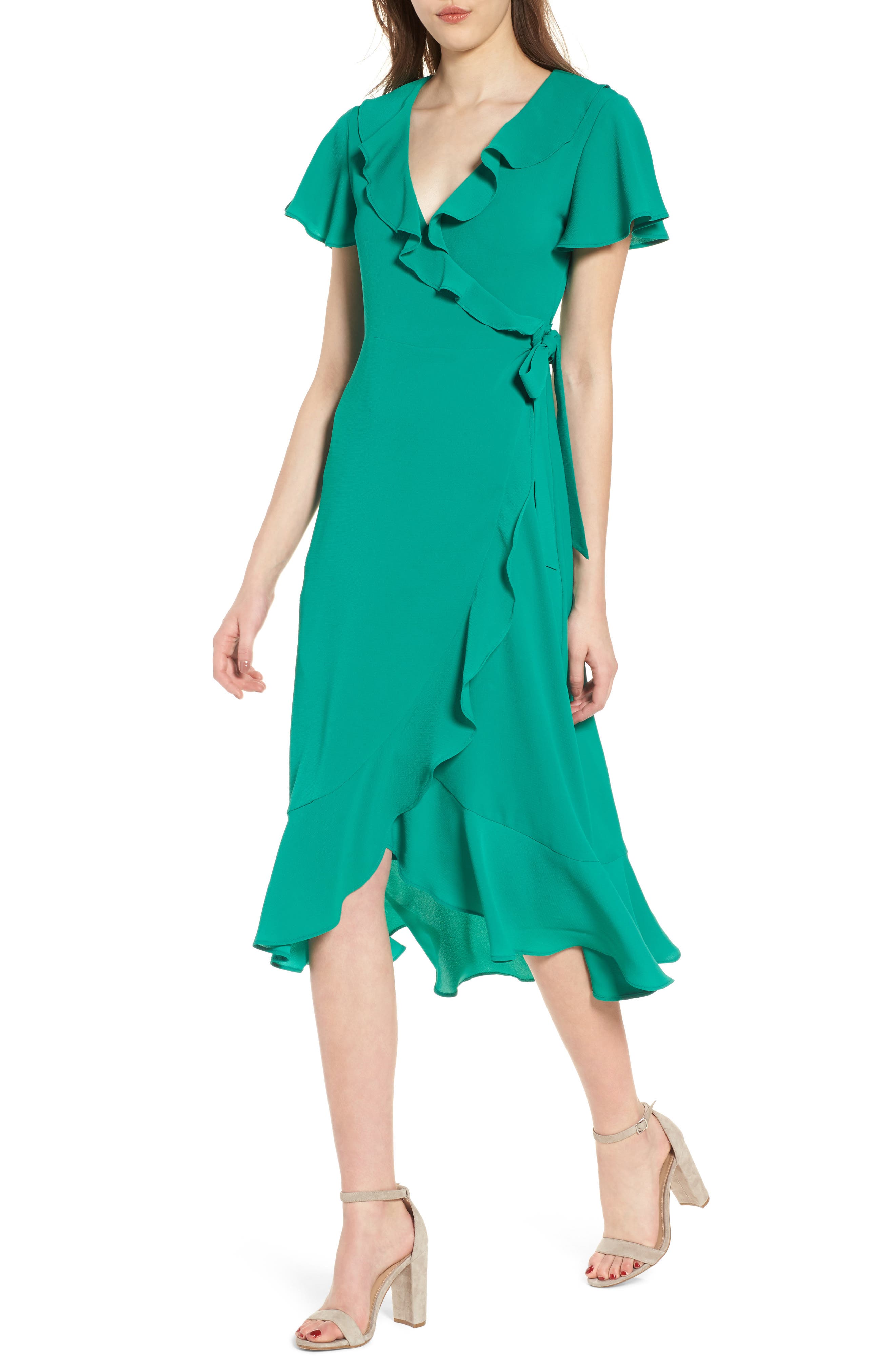 Chelsea28 Ruffle Wrap Dress