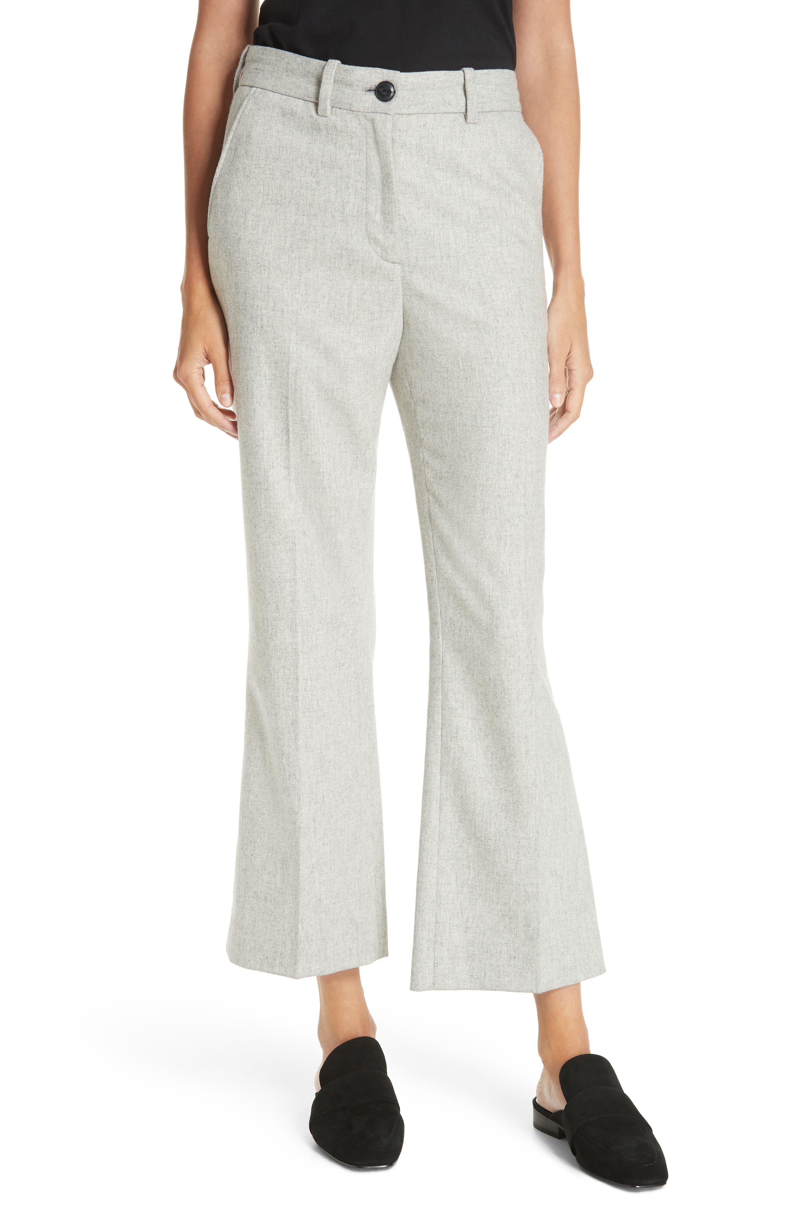 Rag & Bone Libby Crop Flare Pants, Grey