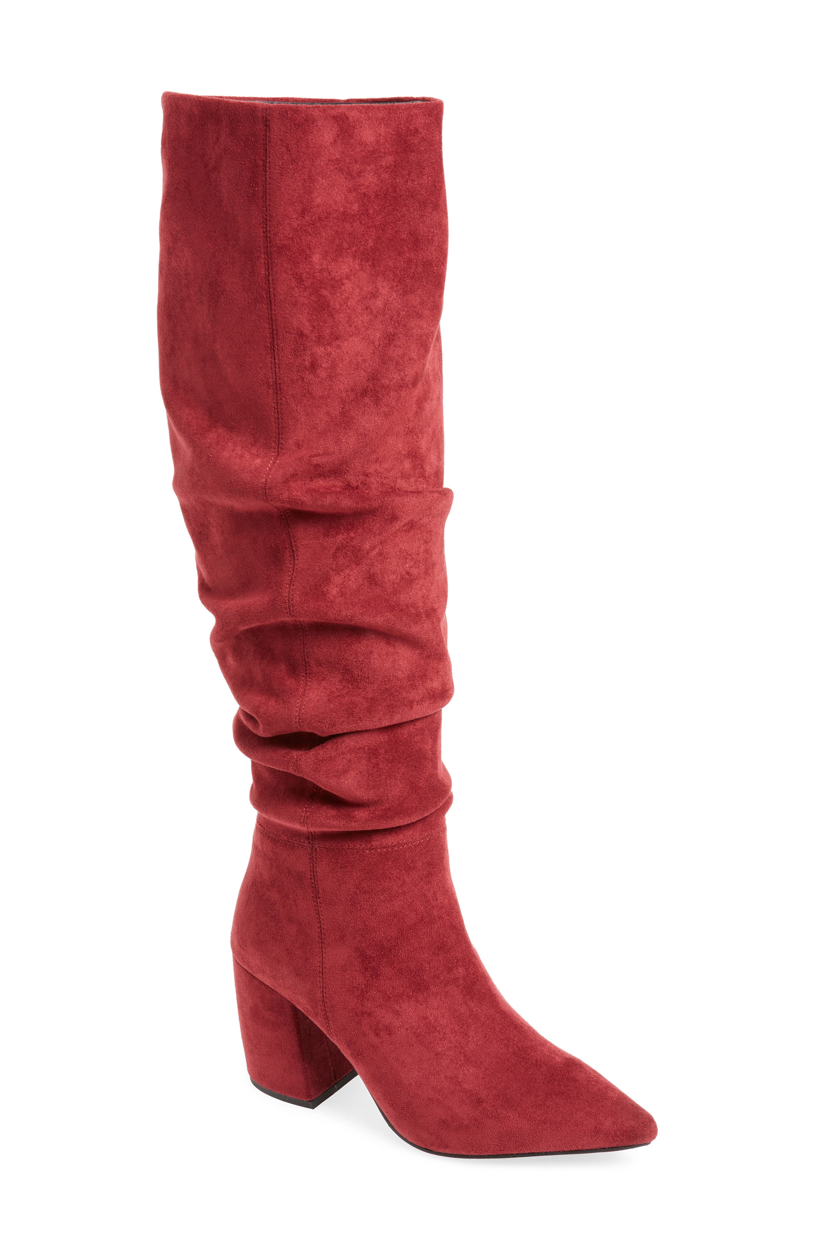 Jeffrey Campbell Final Slouch Over The Knee Boot, Burgundy