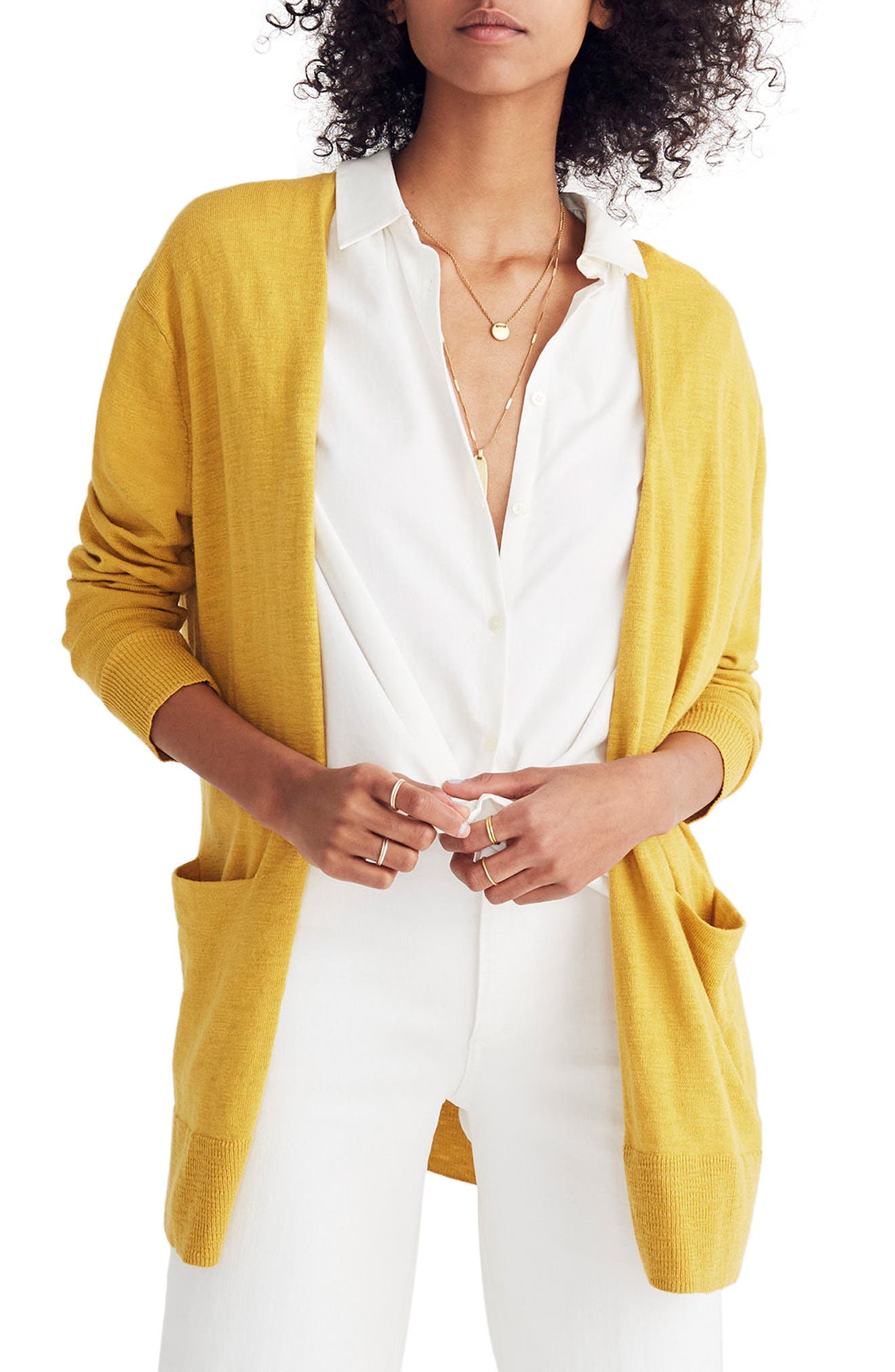 Madewell Summer Ryder Cardigan, Yellow