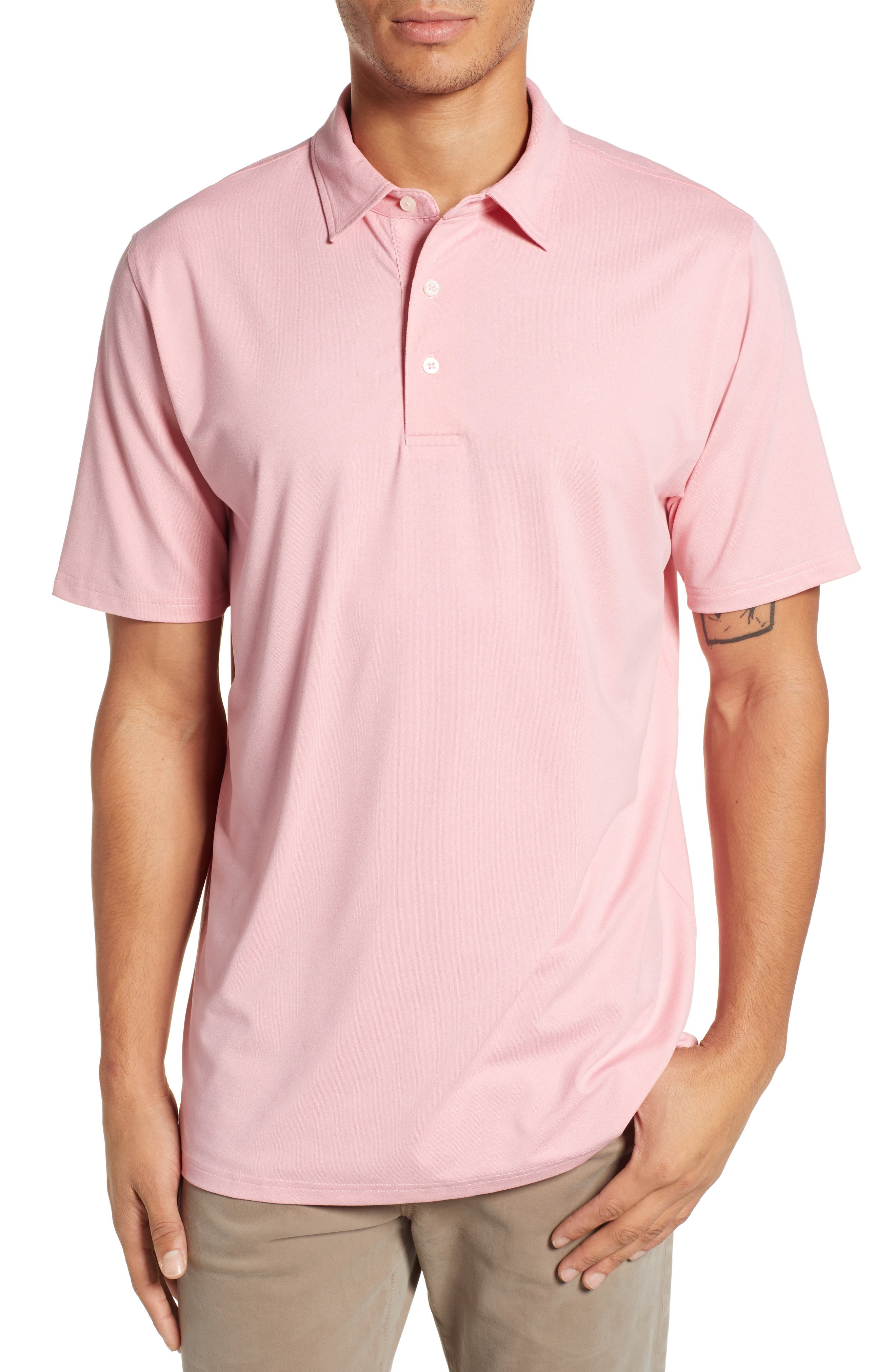 Southern Tide Driver Performance Jersey Polo, Pink