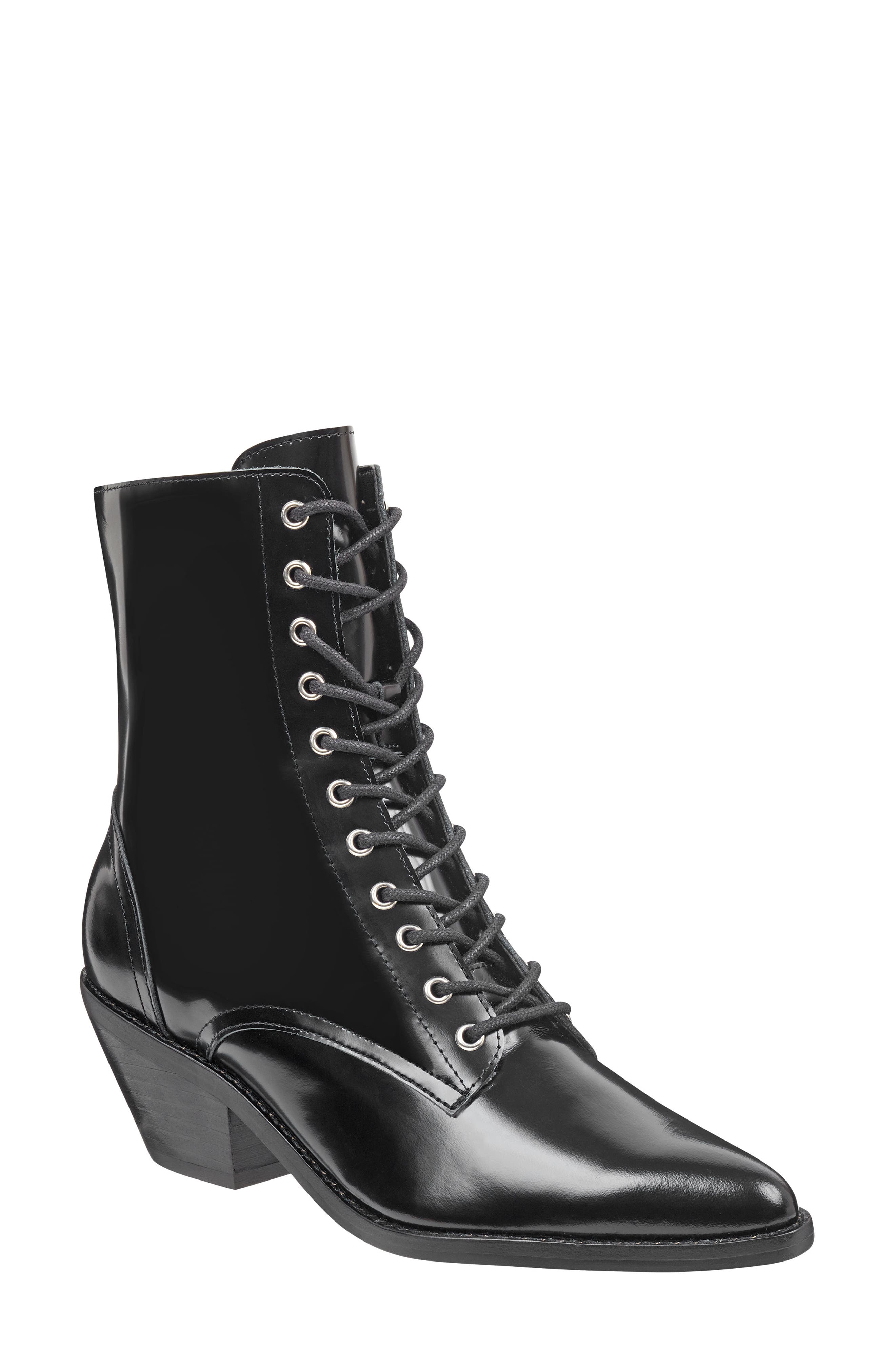 Marc Fisher Ltd Bowie Lace-Up Boot- Black