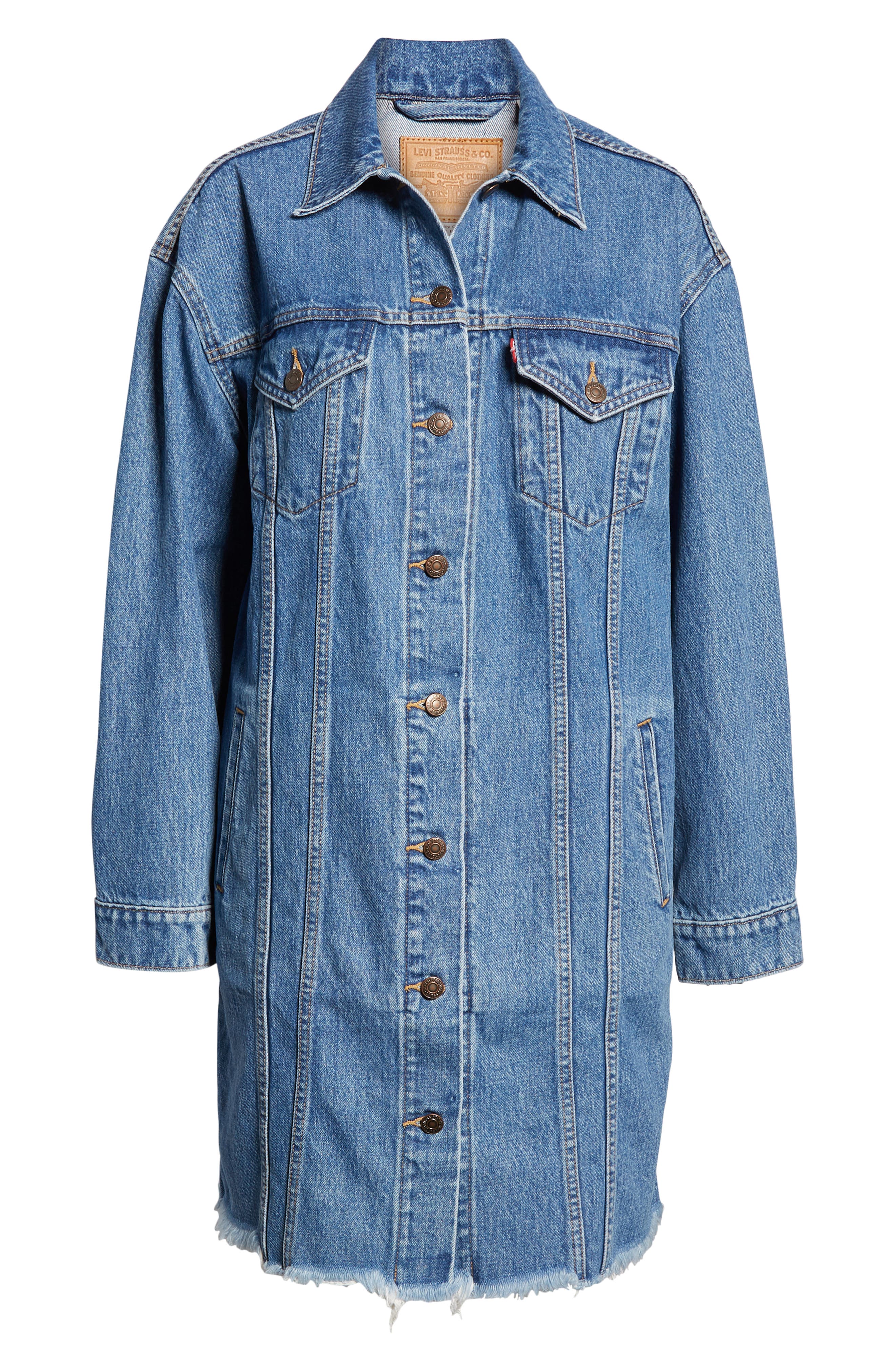 levi's extra long trucker jacket