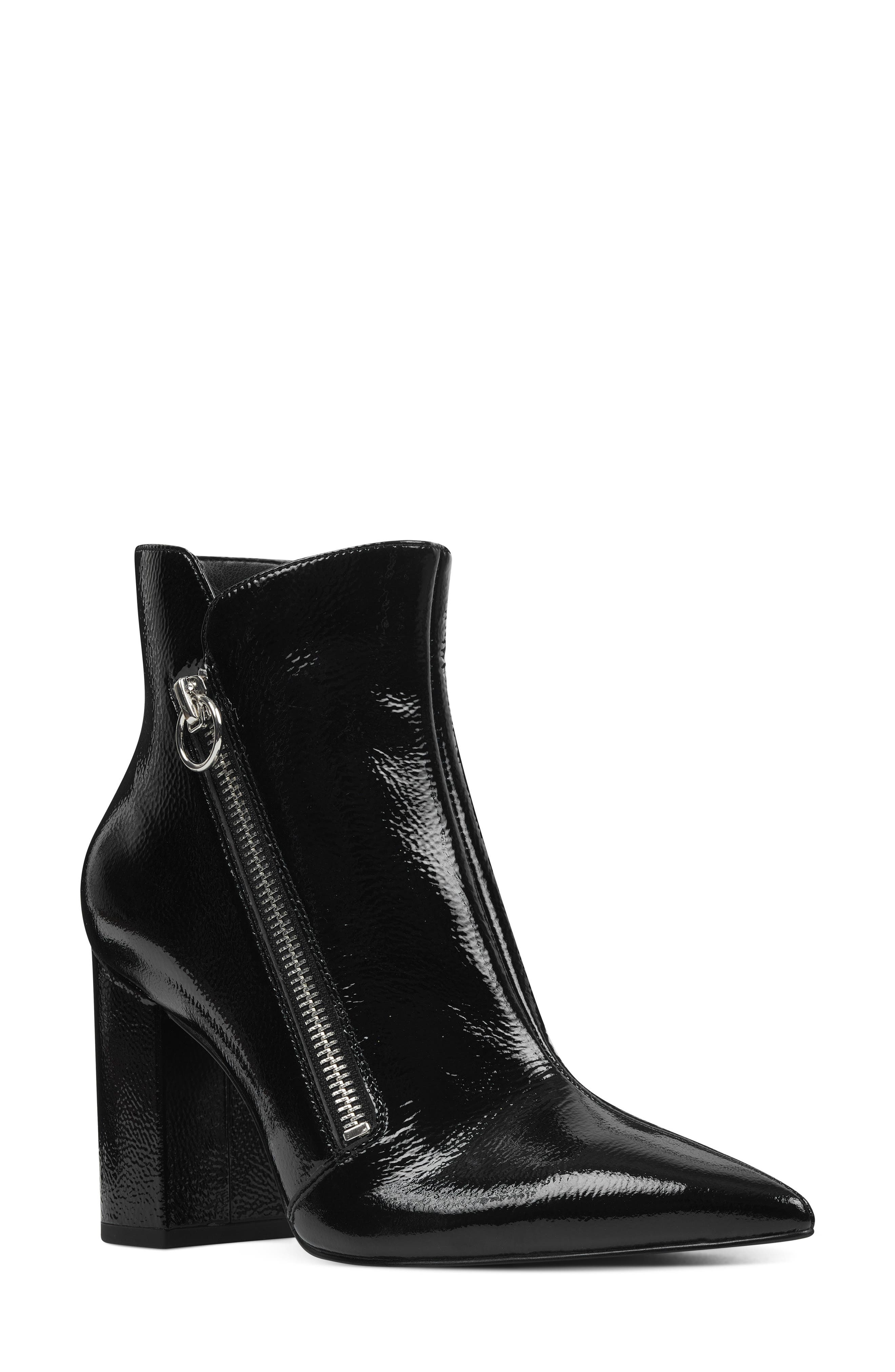 Nine West Russity Angle Zip Bootie, Black