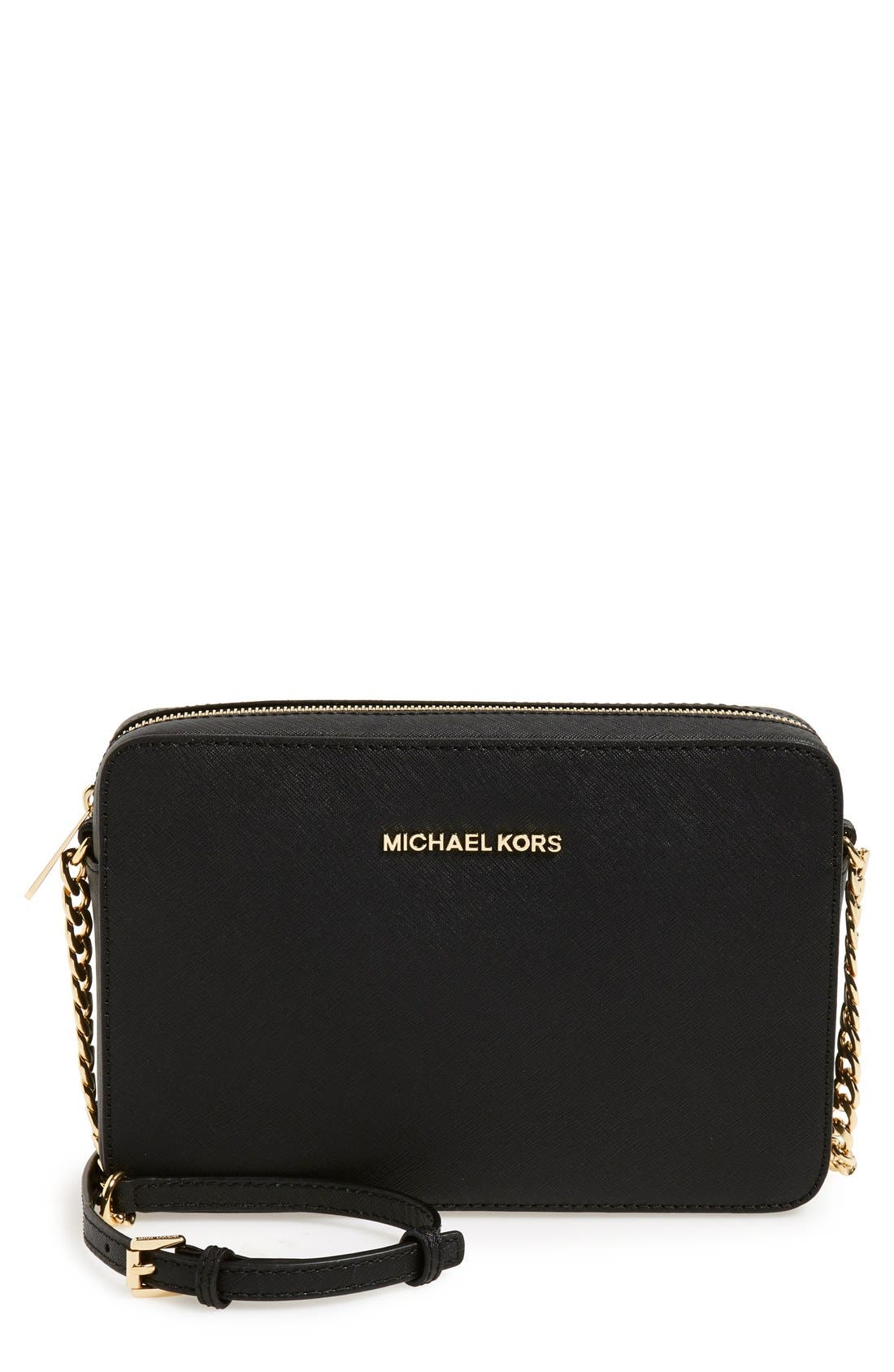 MICHAEL Michael Kors 'Large Jet Set' East/West Saffiano Crossbody Bag