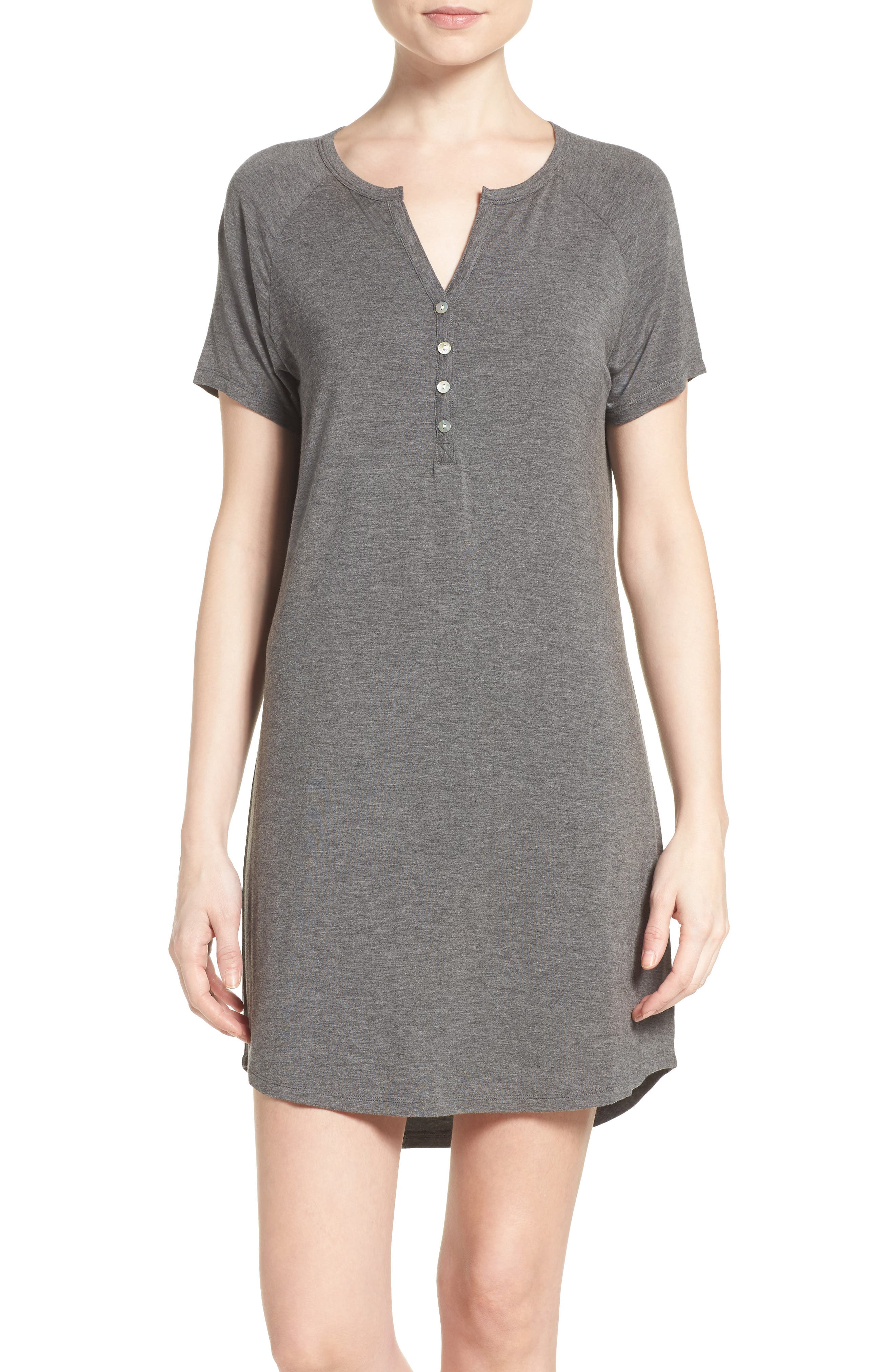 Pj Salvage Sleep Shirt, Grey