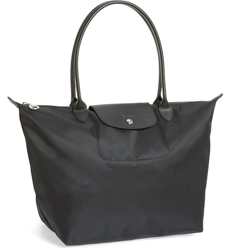 Longchamp Le Pliage Neo Large Nylon Shoulder Tote Bag, Black | ModeSens